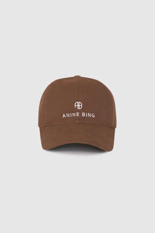 Jeremy Baseball Cap - Dark Camel sold by Anine Bing