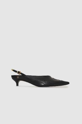 Rae Slingback Heels - Black sold by Anine Bing