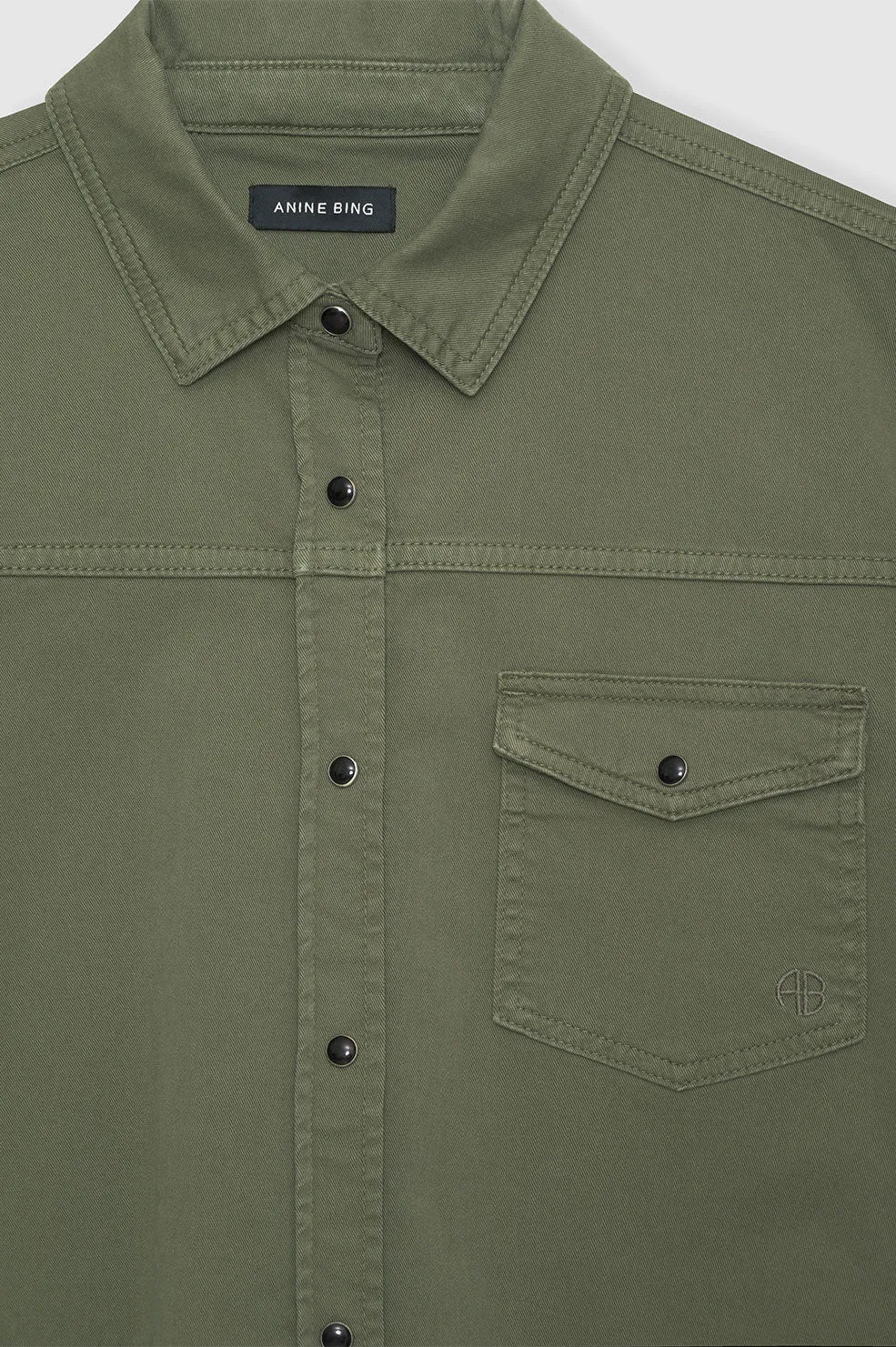 Simon Shirt - Army Green sold by Anine Bing product image thumbnail 4