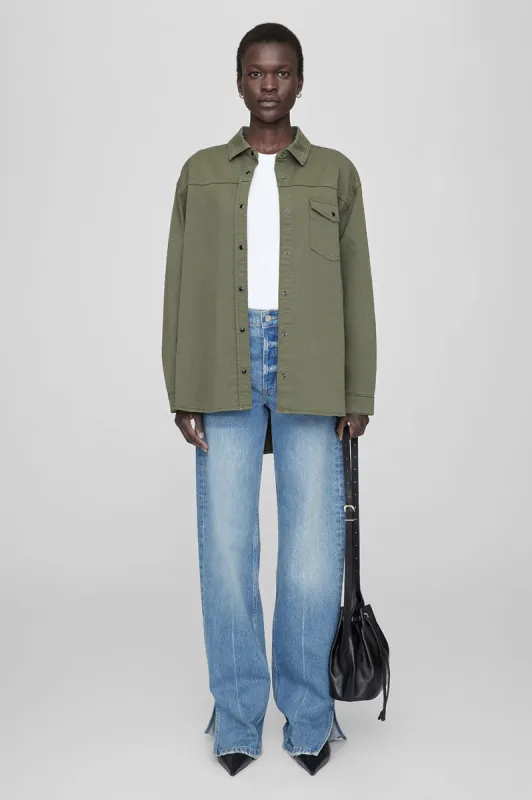 Simon Shirt - Army Green sold by Anine Bing