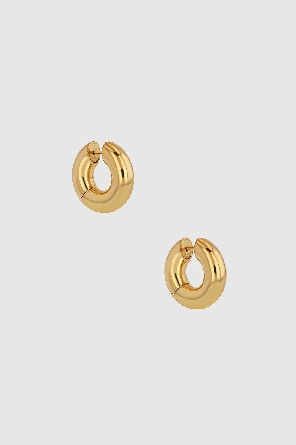 Small Bold Link Hoops - Gold sold by Anine Bing product image thumbnail 3