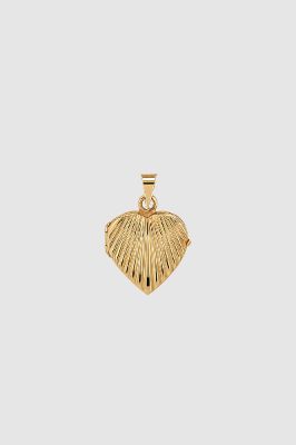 Shell Heart Locket - 14k Gold sold by Anine Bing