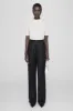 Carrie Pant - Black Linen Blend sold by Anine Bing