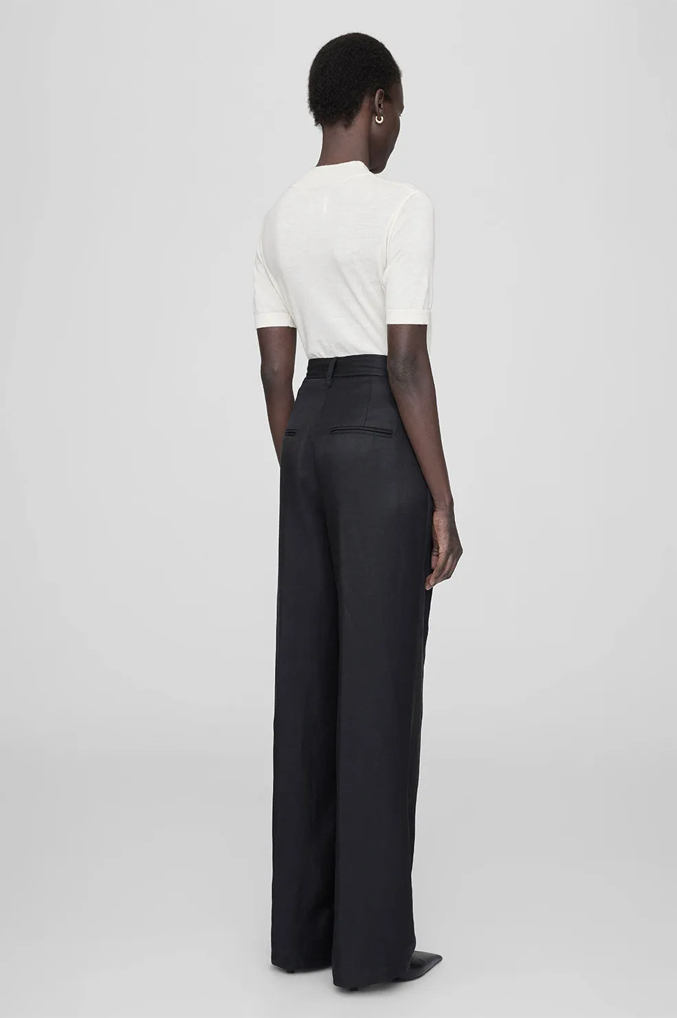Carrie Pant - Black Linen Blend sold by Anine Bing product image thumbnail 2