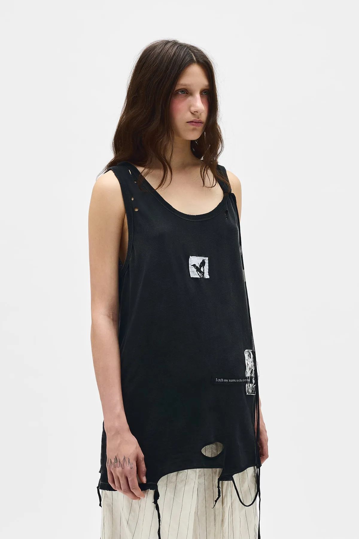 Zina Standard Tank Top With Printed Patch sold by Ann Demeulemeester product image thumbnail 2