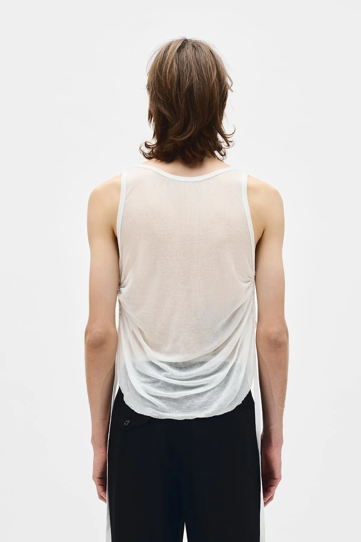 Boris Wrinlked Cropped Tank sold by Ann Demeulemeester product image thumbnail 3