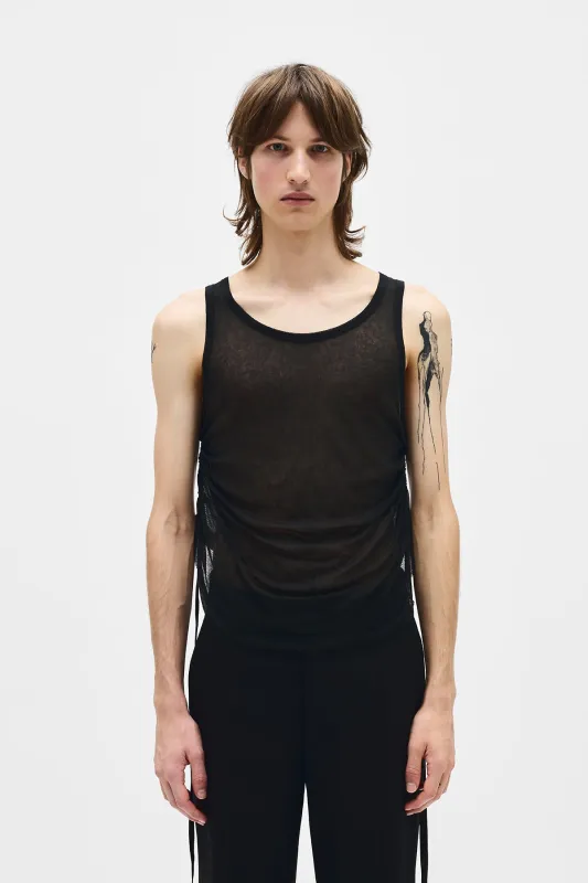 Boris Ruched Tank Top made by Ann Demeulemeester