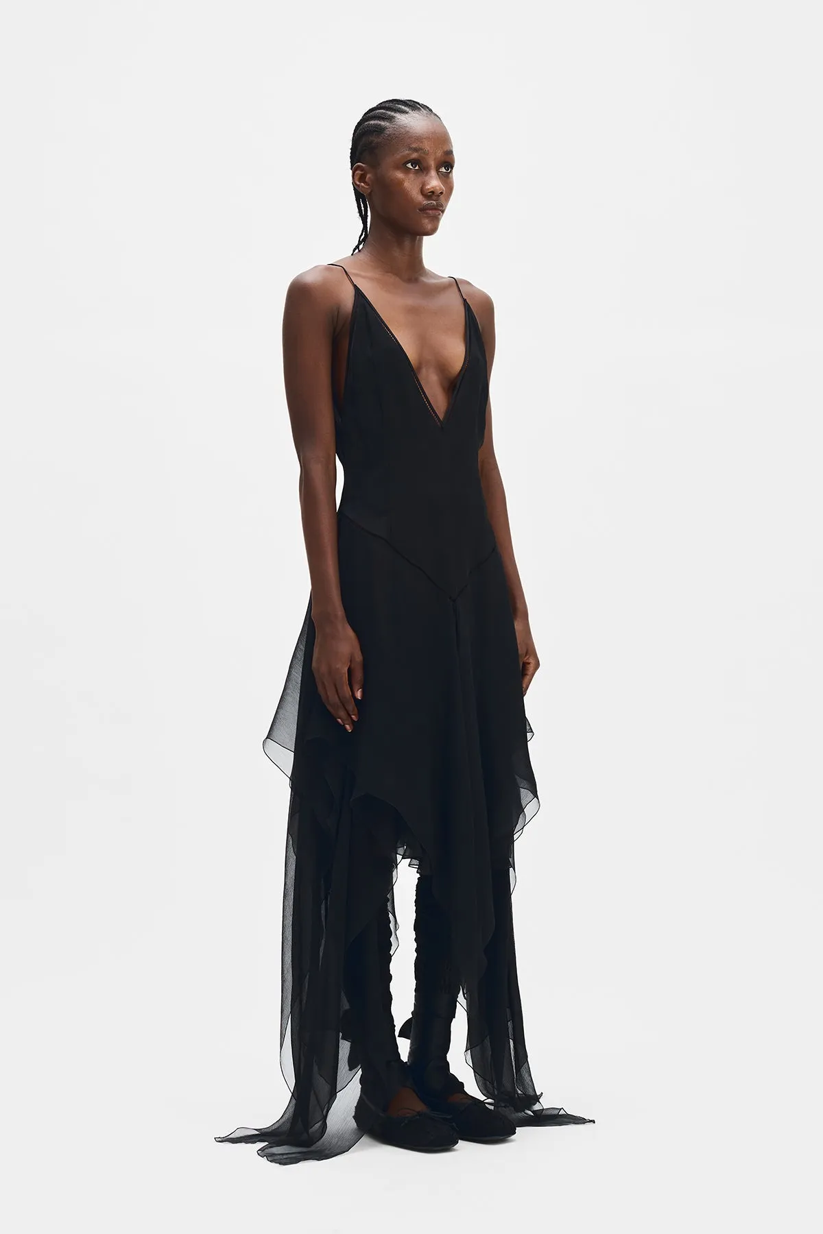 Multilayer Midi Slip Dress sold by Ann Demeulemeester product image thumbnail 3