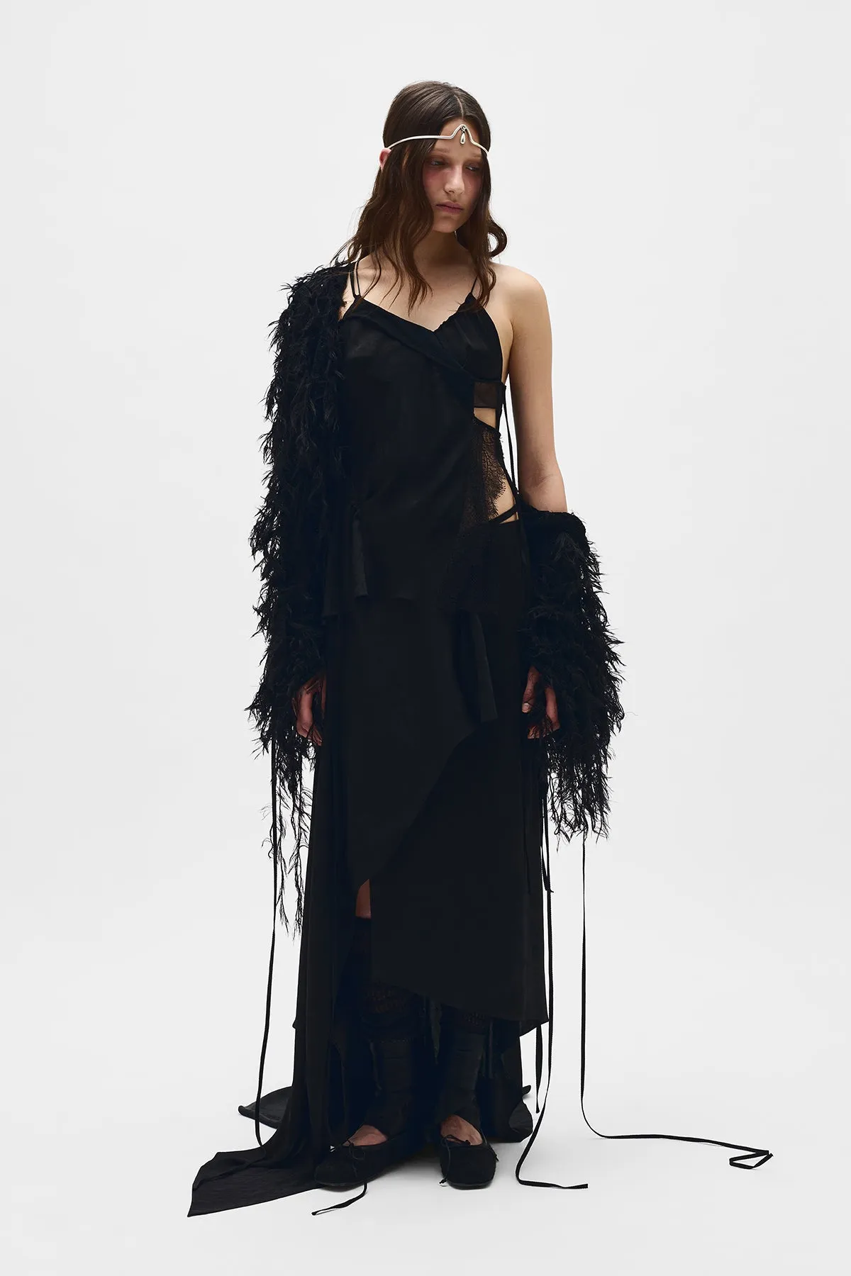 Vepa Ramage Jacquard Slip Top sold by Ann Demeulemeester product image thumbnail 4