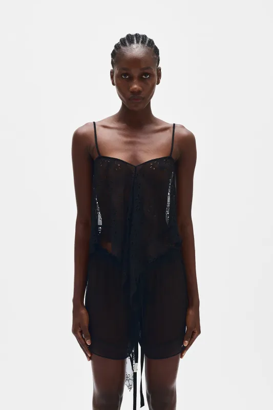 Bria Broderie Anglaise Micro Top sold by Ann Demeulemeester