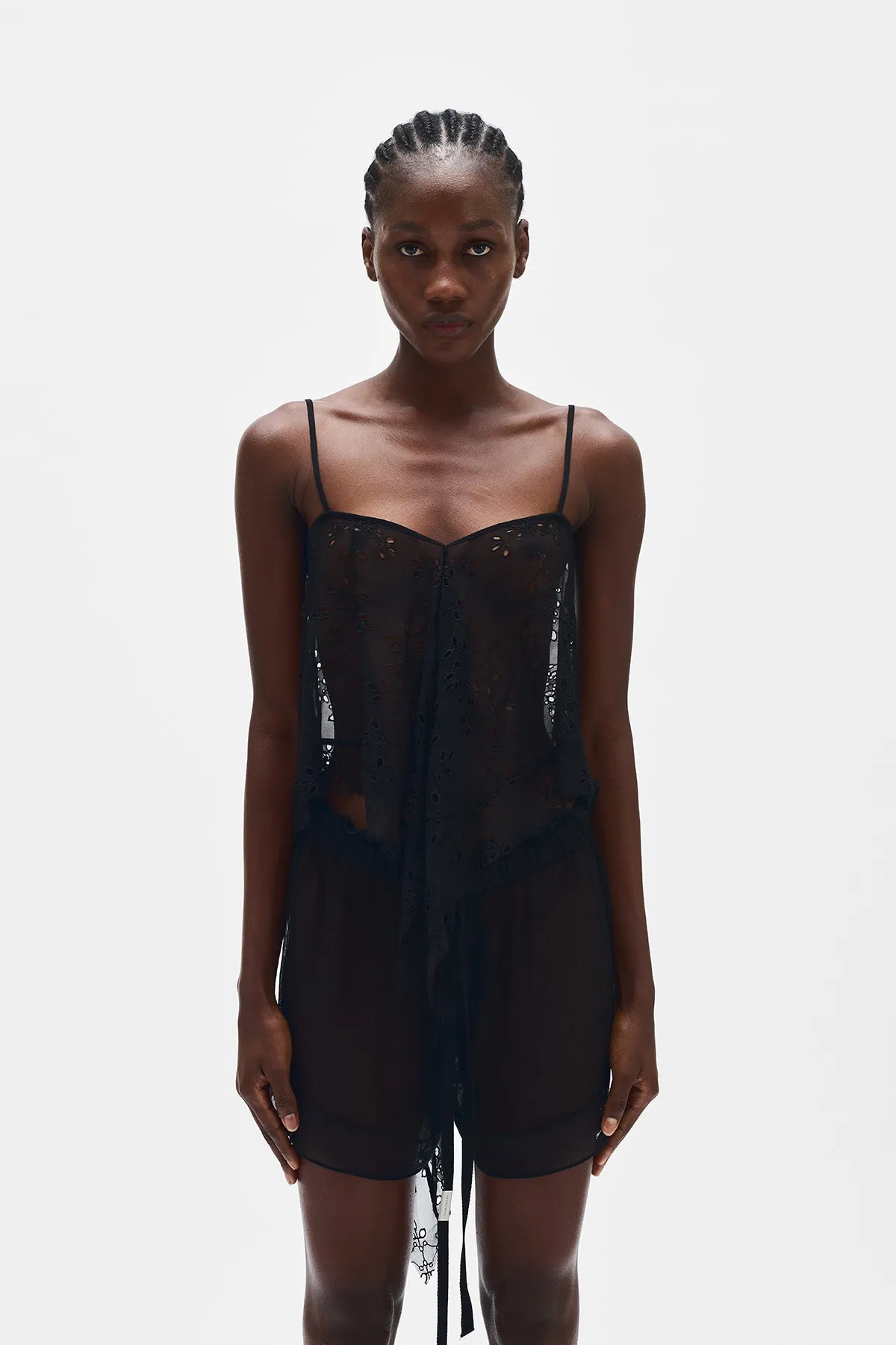 Bria Broderie Anglaise Micro Top sold by Ann Demeulemeester