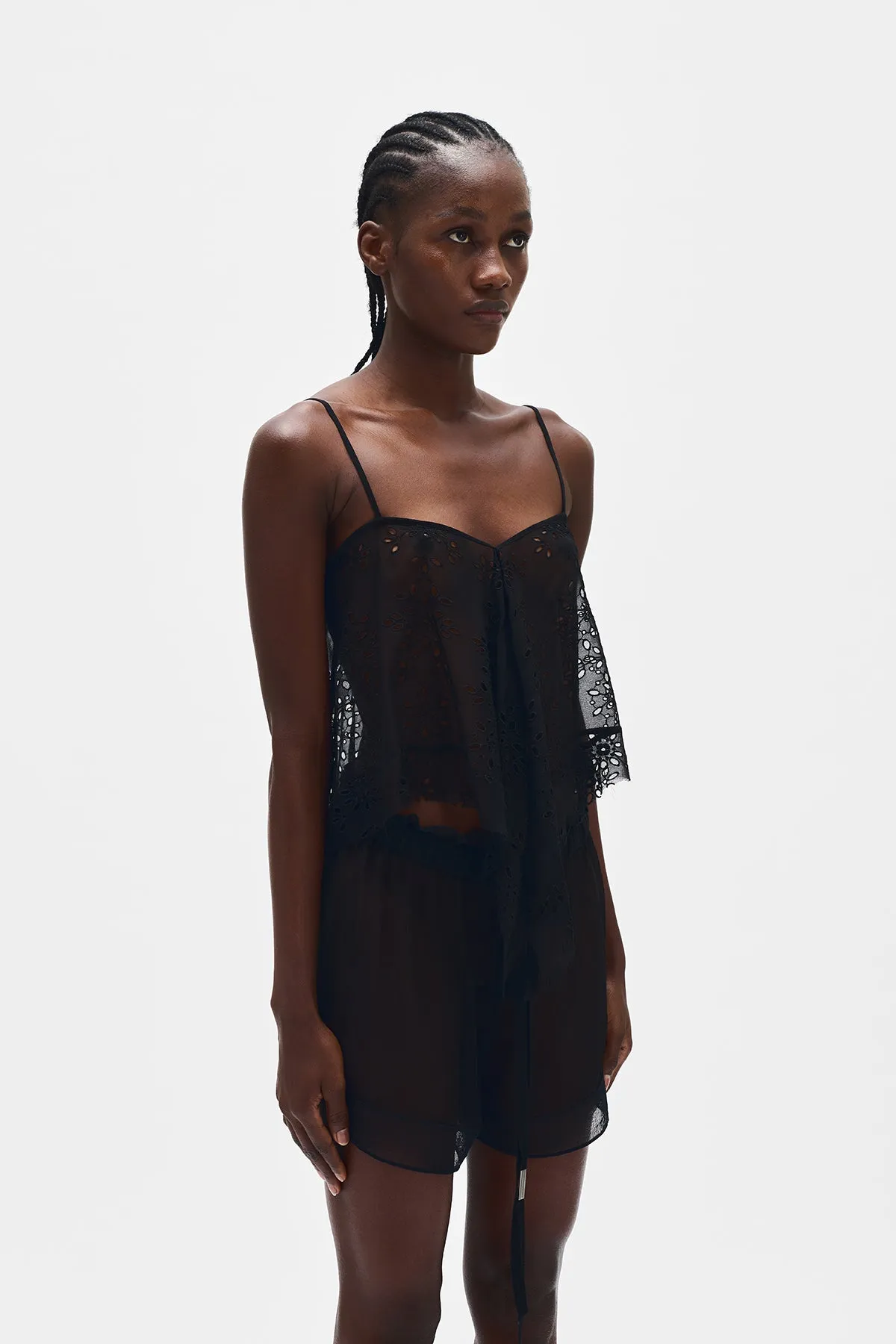 Bria Broderie Anglaise Micro Top sold by Ann Demeulemeester product image thumbnail 2