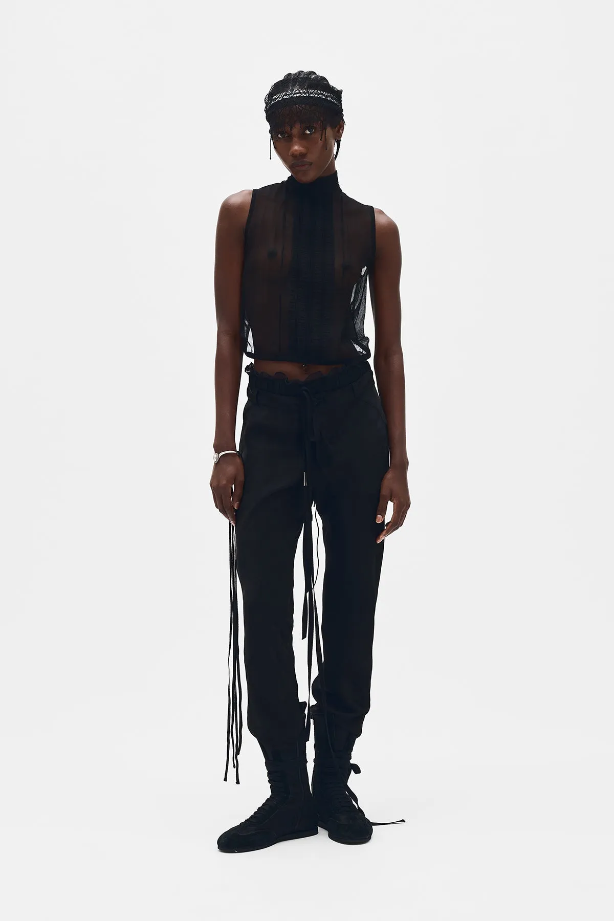 Hilju Turtleneck Crop Top sold by Ann Demeulemeester product image thumbnail 4