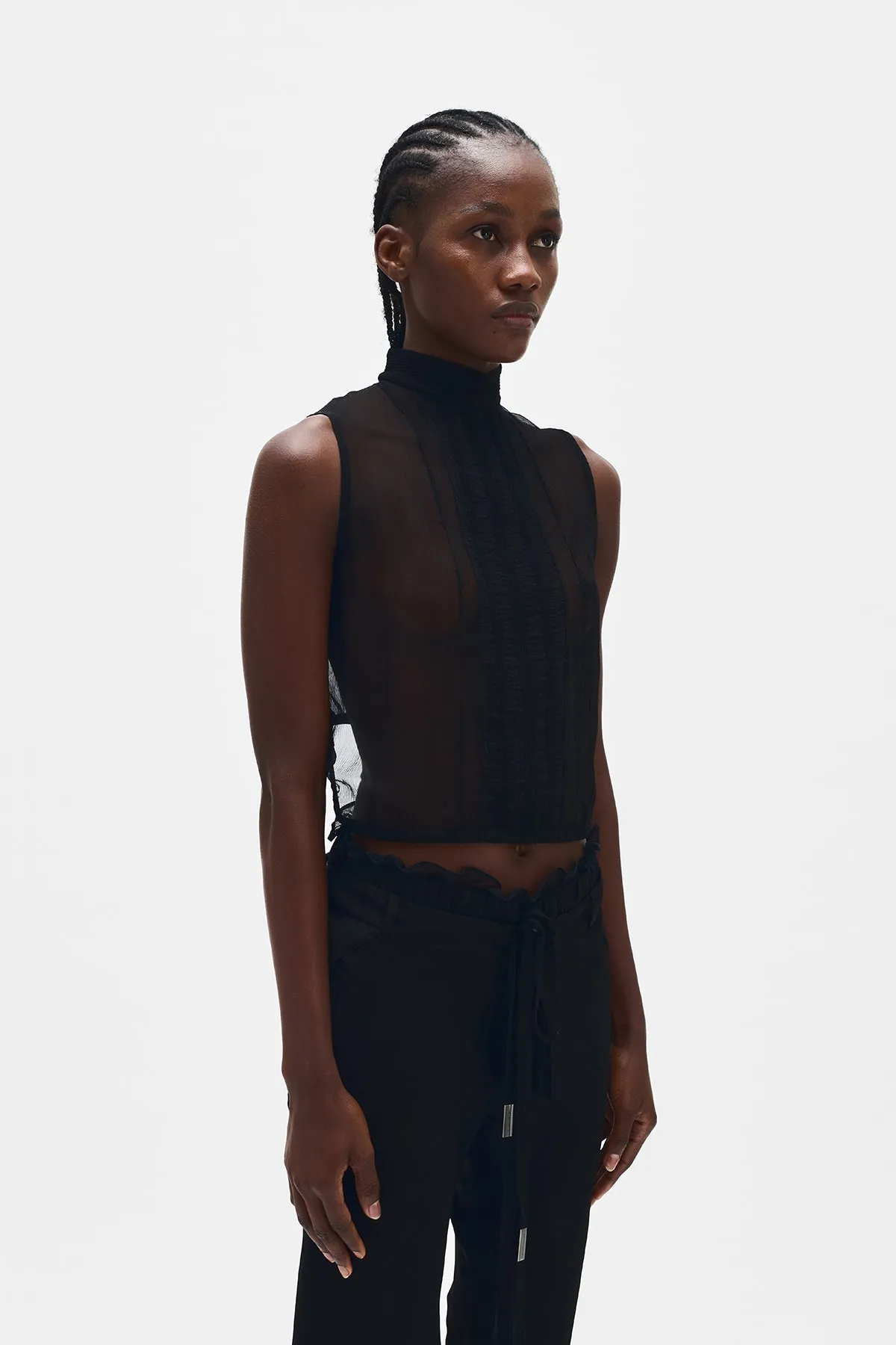 Hilju Turtleneck Crop Top sold by Ann Demeulemeester product image thumbnail 2