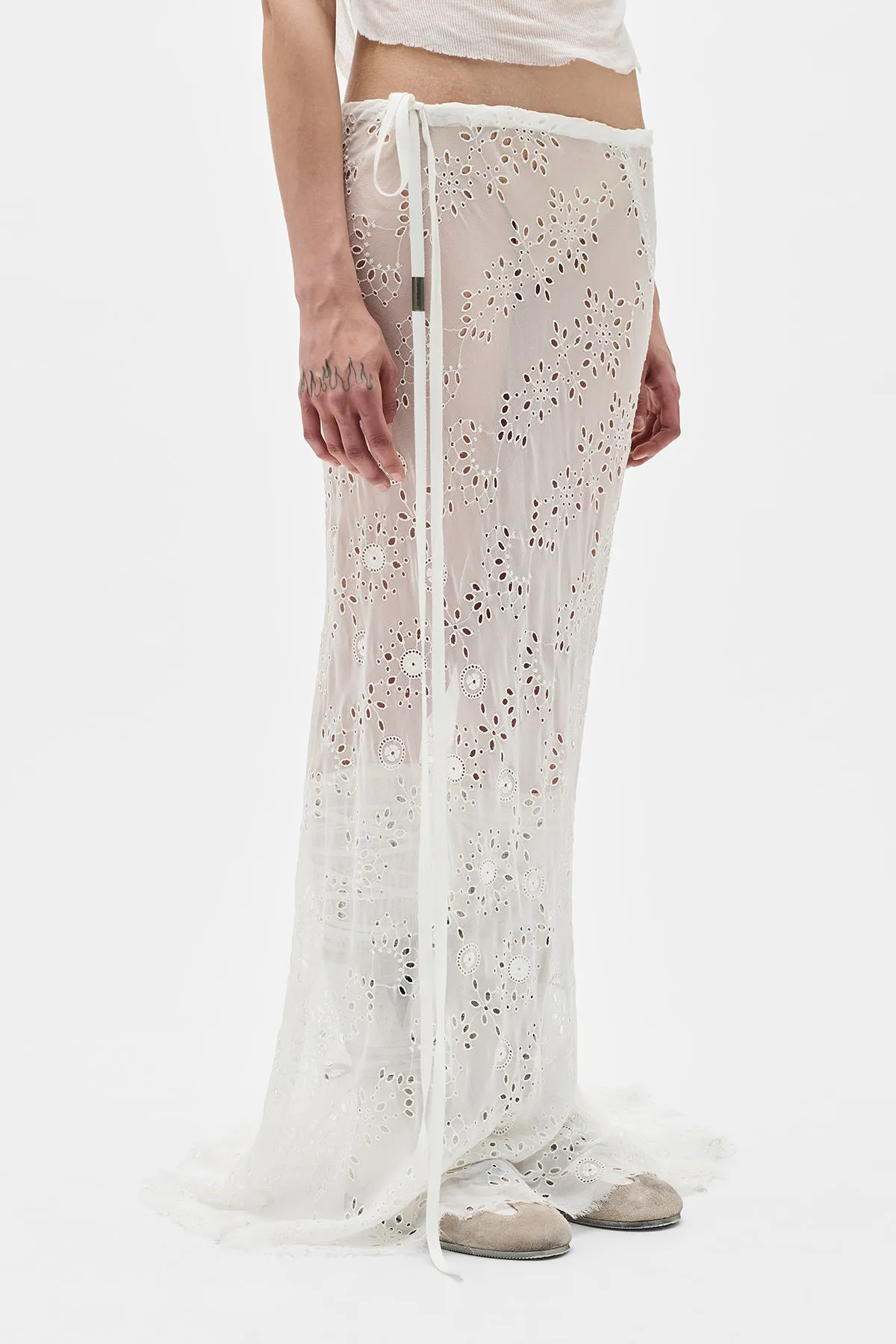 Sheila Long Bias Embroidered Skirt sold by Ann Demeulemeester product image thumbnail 2