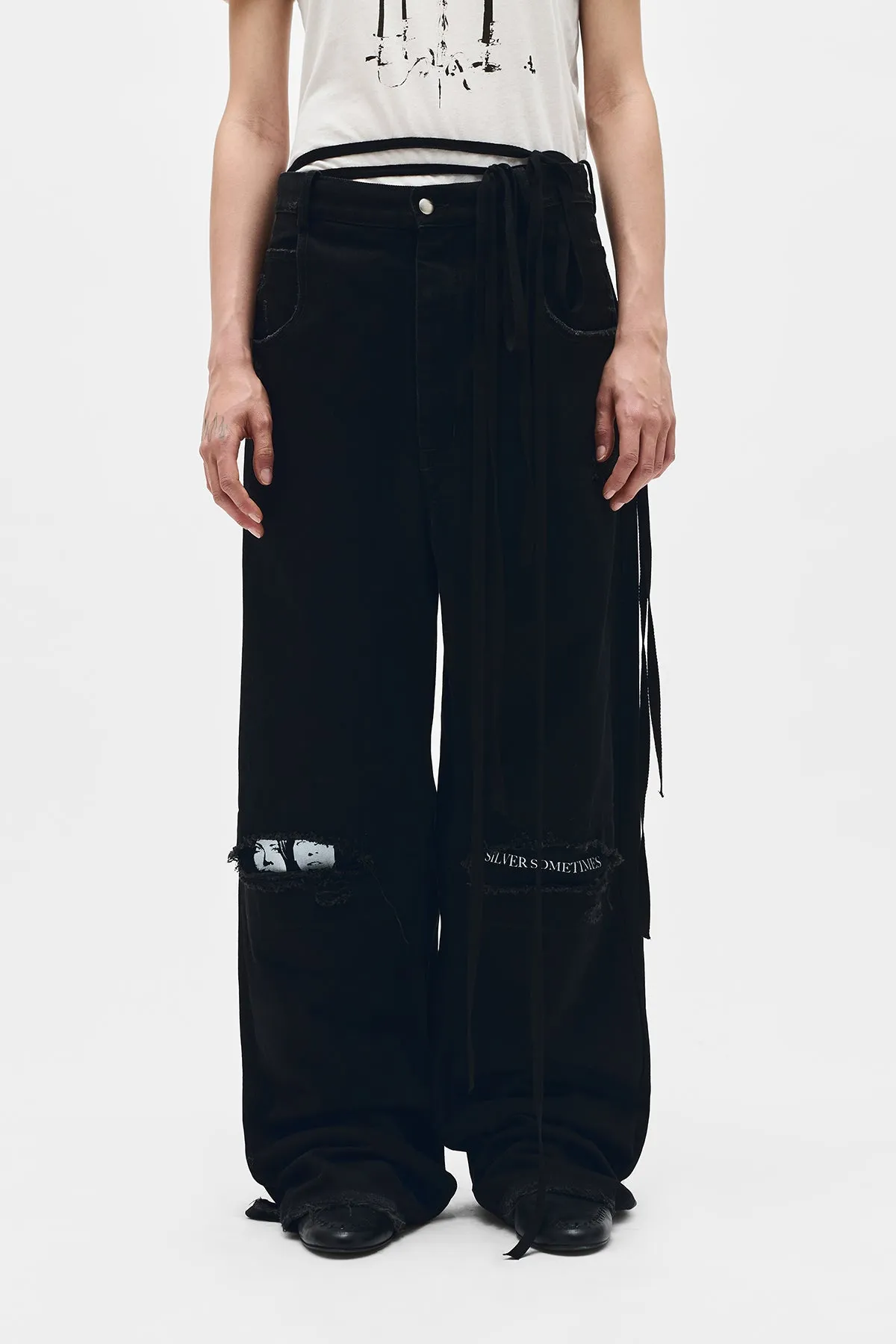 Polly 5 Pocket Distressed High Comfort Jeans sold by Ann Demeulemeester product image thumbnail 2