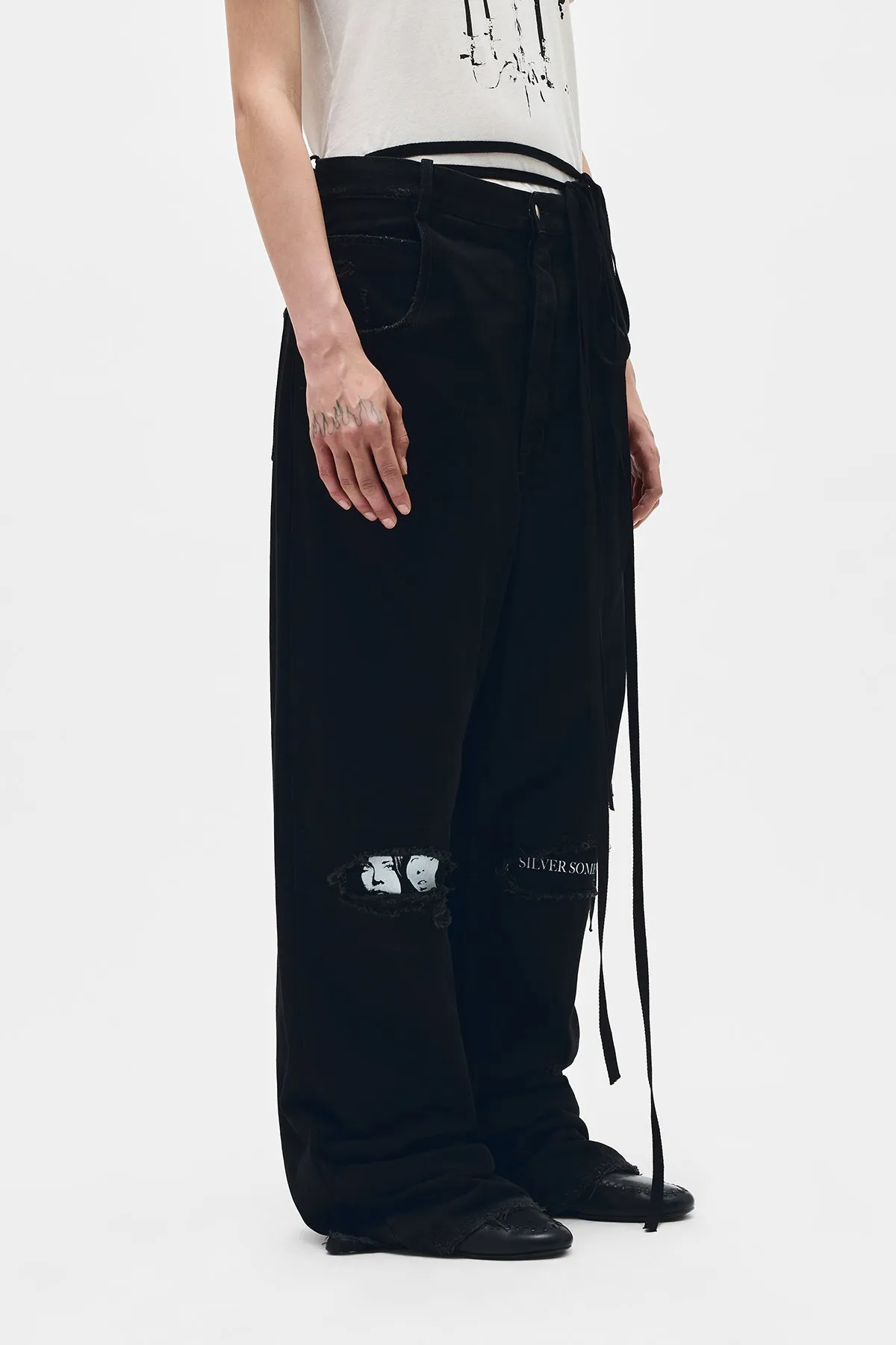 Polly 5 Pocket Distressed High Comfort Jeans sold by Ann Demeulemeester product image thumbnail 3