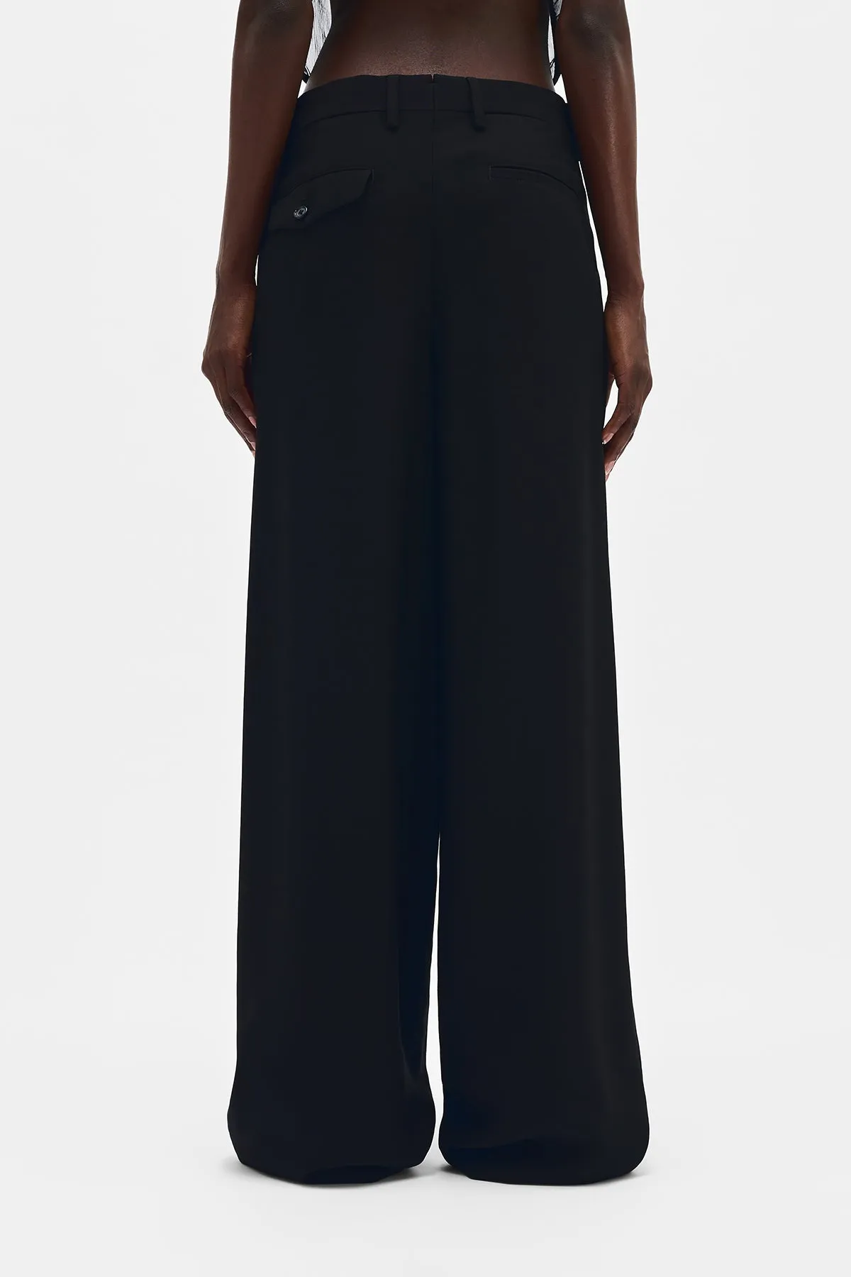 Elfi Wide Leg Trousers in Viscose Calico sold by Ann Demeulemeester product image thumbnail 4