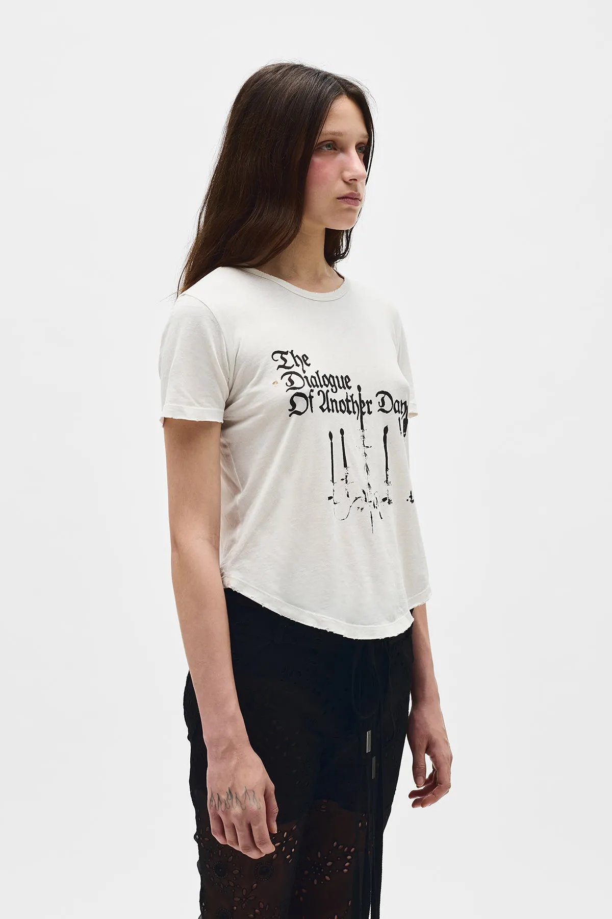 Floor Micro T-Shirt With "Chandelier" Print sold by Ann Demeulemeester product image thumbnail 2