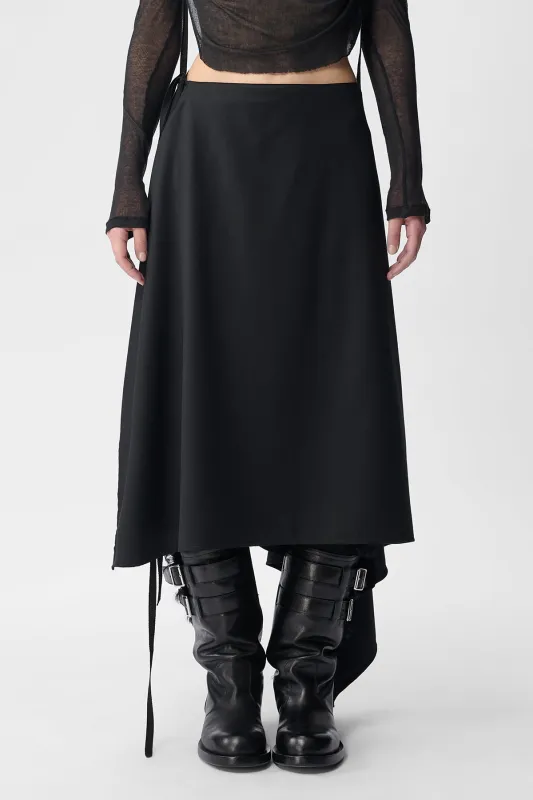 Ylva Midi Wrap Skirt sold by Ann Demeulemeester