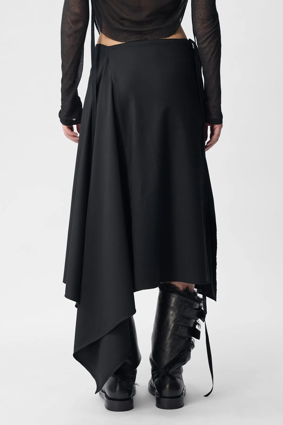 Ylva Midi Wrap Skirt sold by Ann Demeulemeester product image thumbnail 3