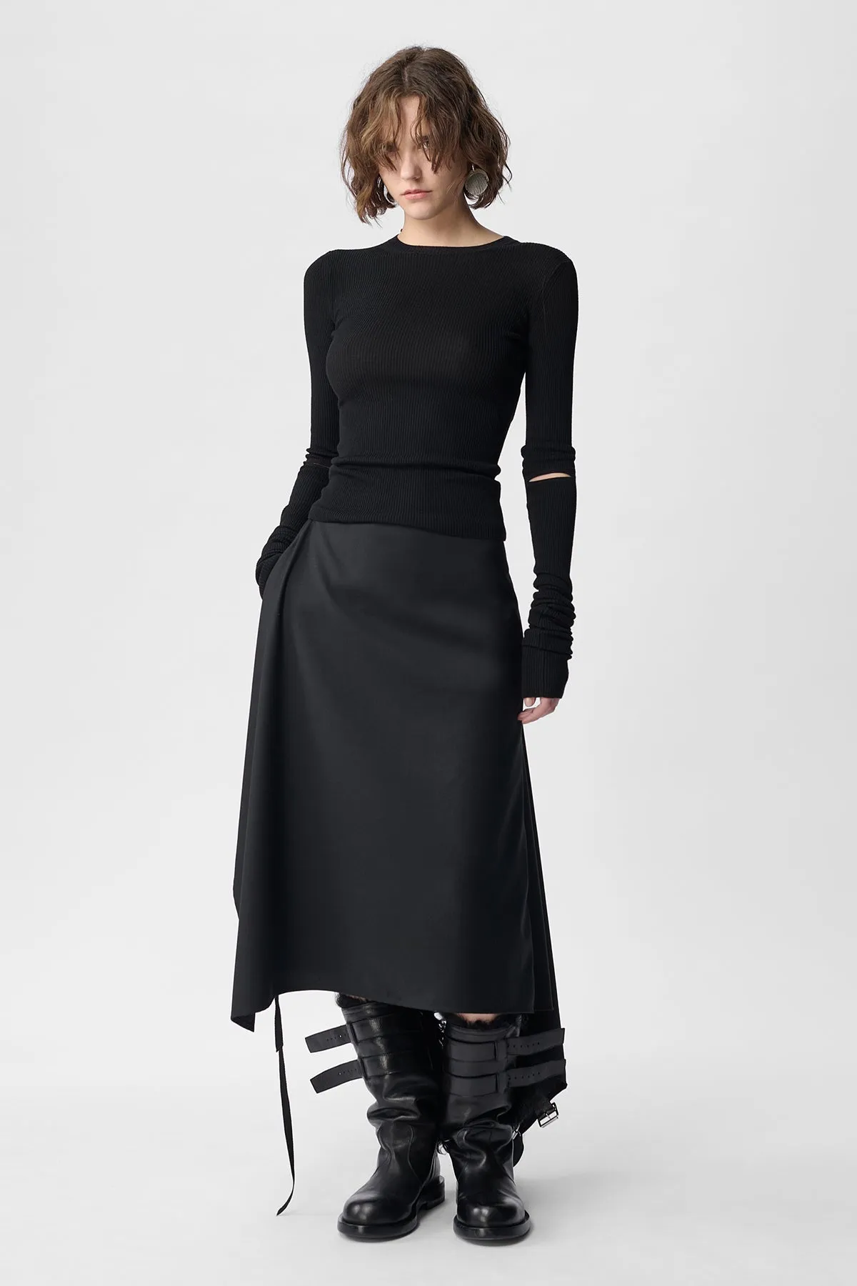 Ylva Midi Wrap Skirt sold by Ann Demeulemeester product image thumbnail 4