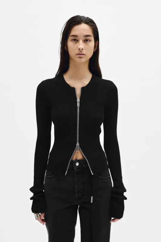 Terna Cropped Zip-Up Cardigan made by Ann Demeulemeester
