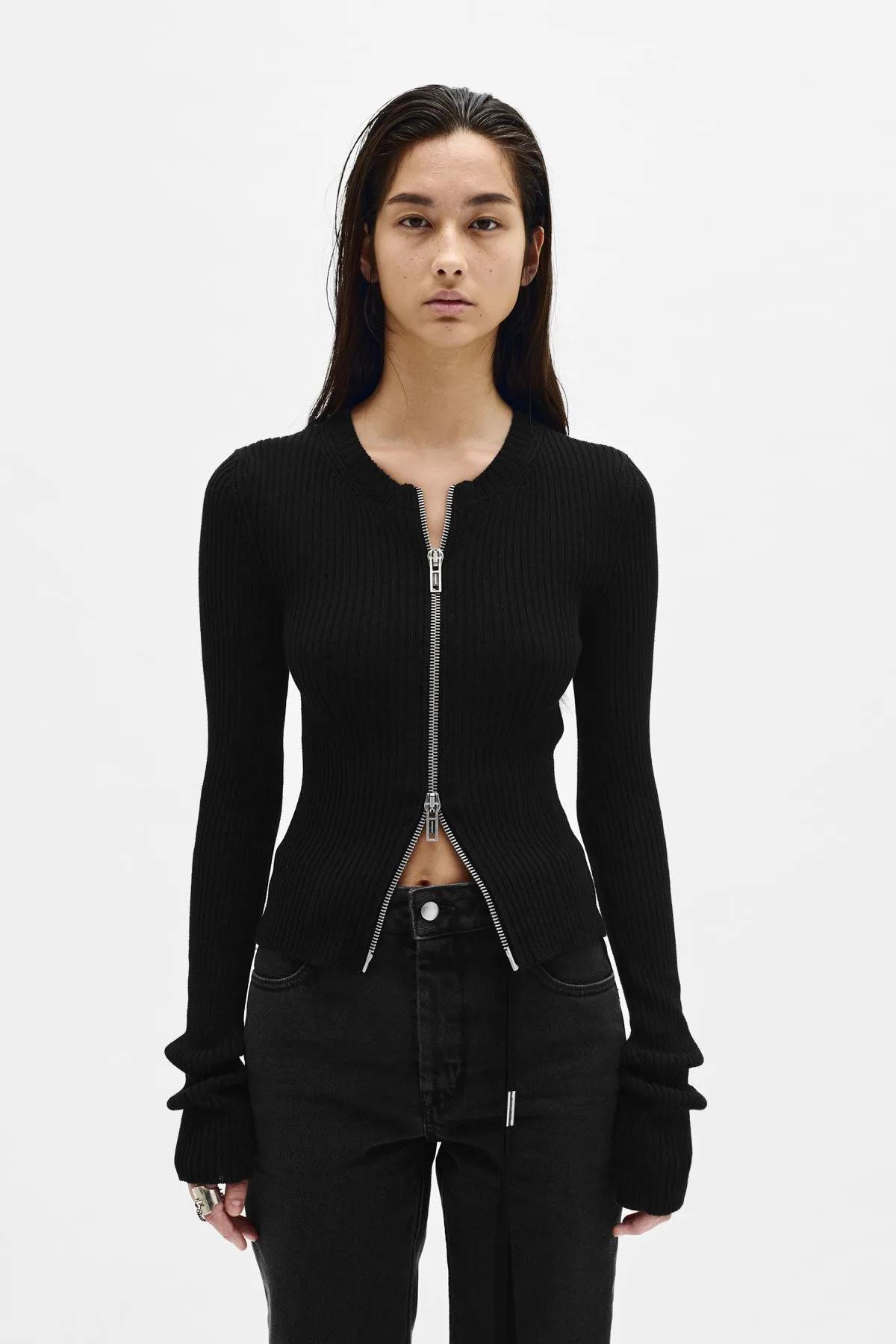 Terna Cropped Zip-Up Cardigan sold by Ann Demeulemeester