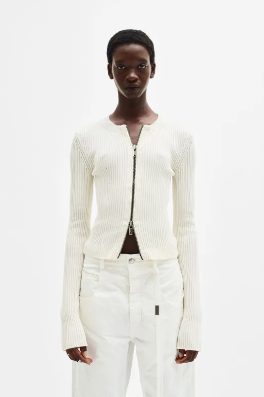 Terna Cropped Zip-Up Cardigan made by Ann Demeulemeester