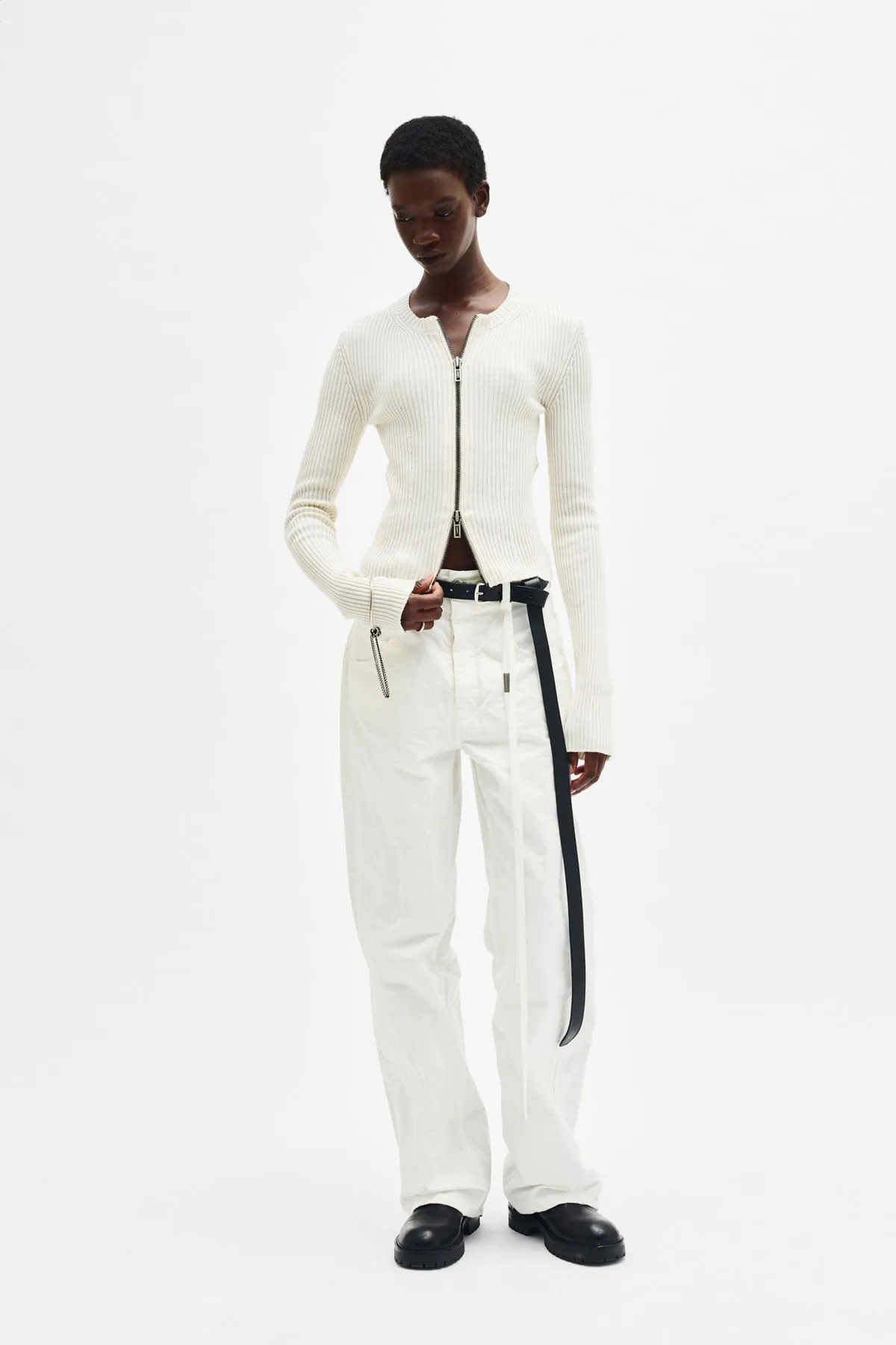 Terna Cropped Zip-Up Cardigan sold by Ann Demeulemeester product image thumbnail 4