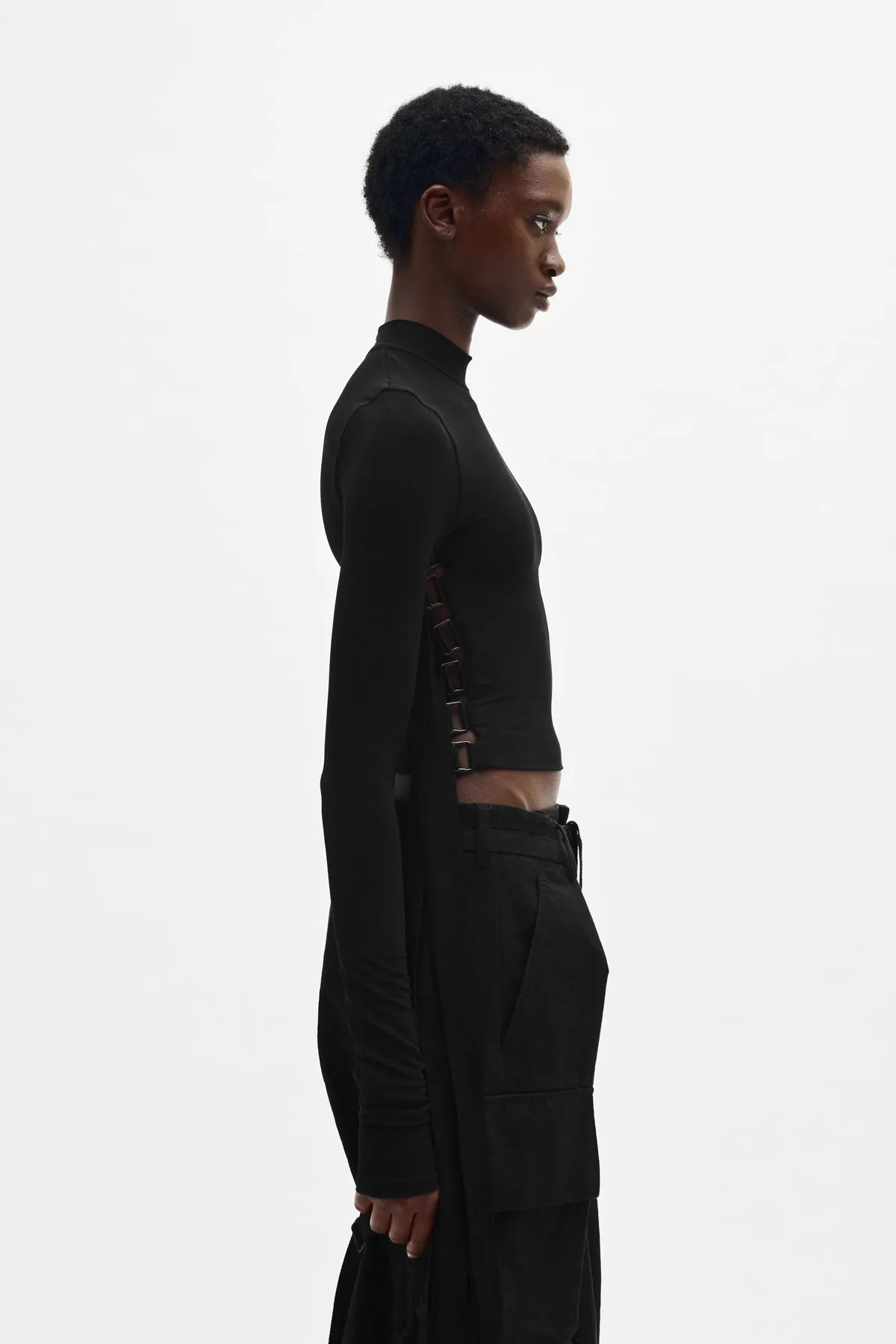 Wivan Cropped Long Sleeve Top sold by Ann Demeulemeester product image thumbnail 2