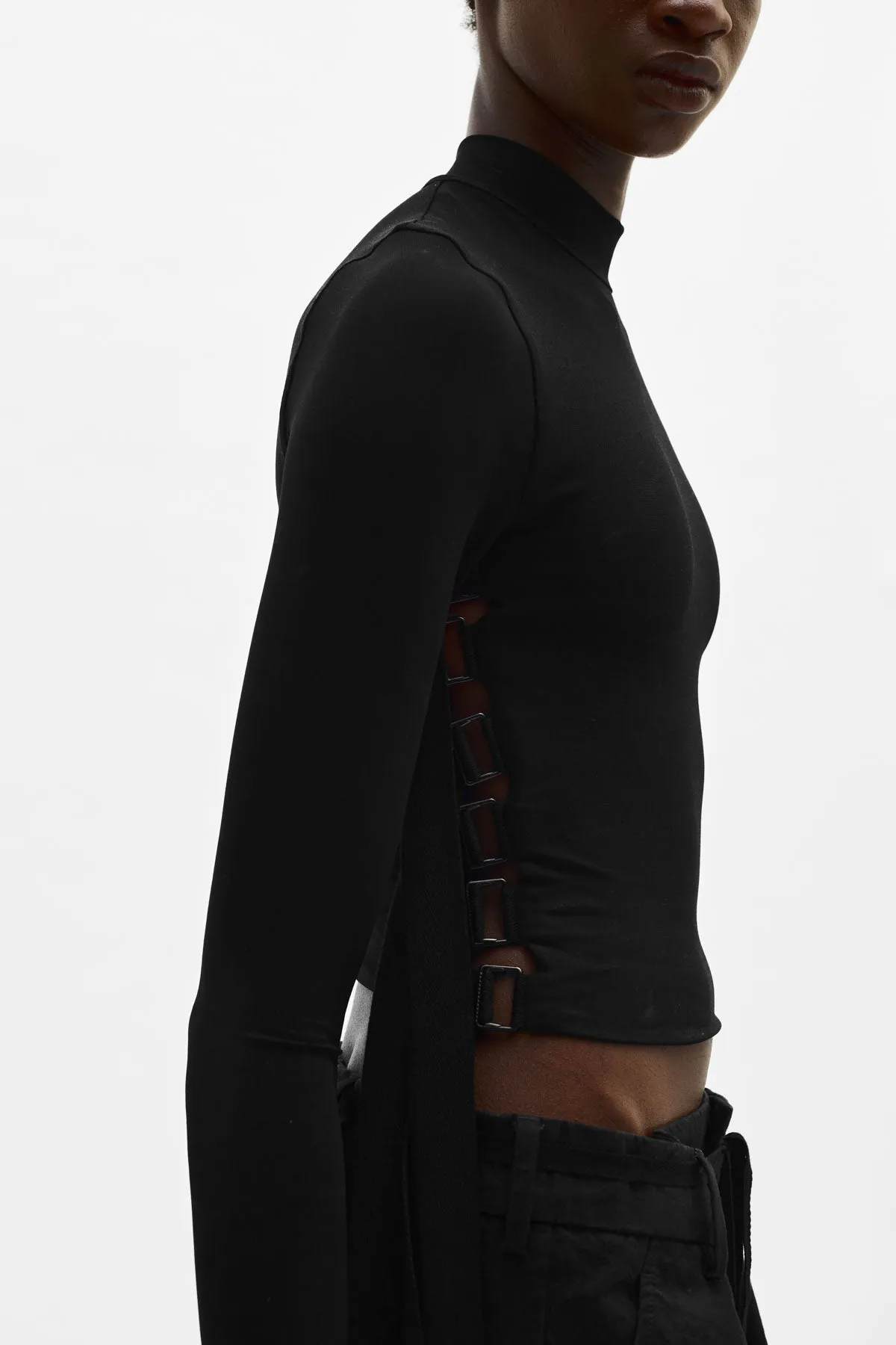 Wivan Cropped Long Sleeve Top sold by Ann Demeulemeester product image thumbnail 4