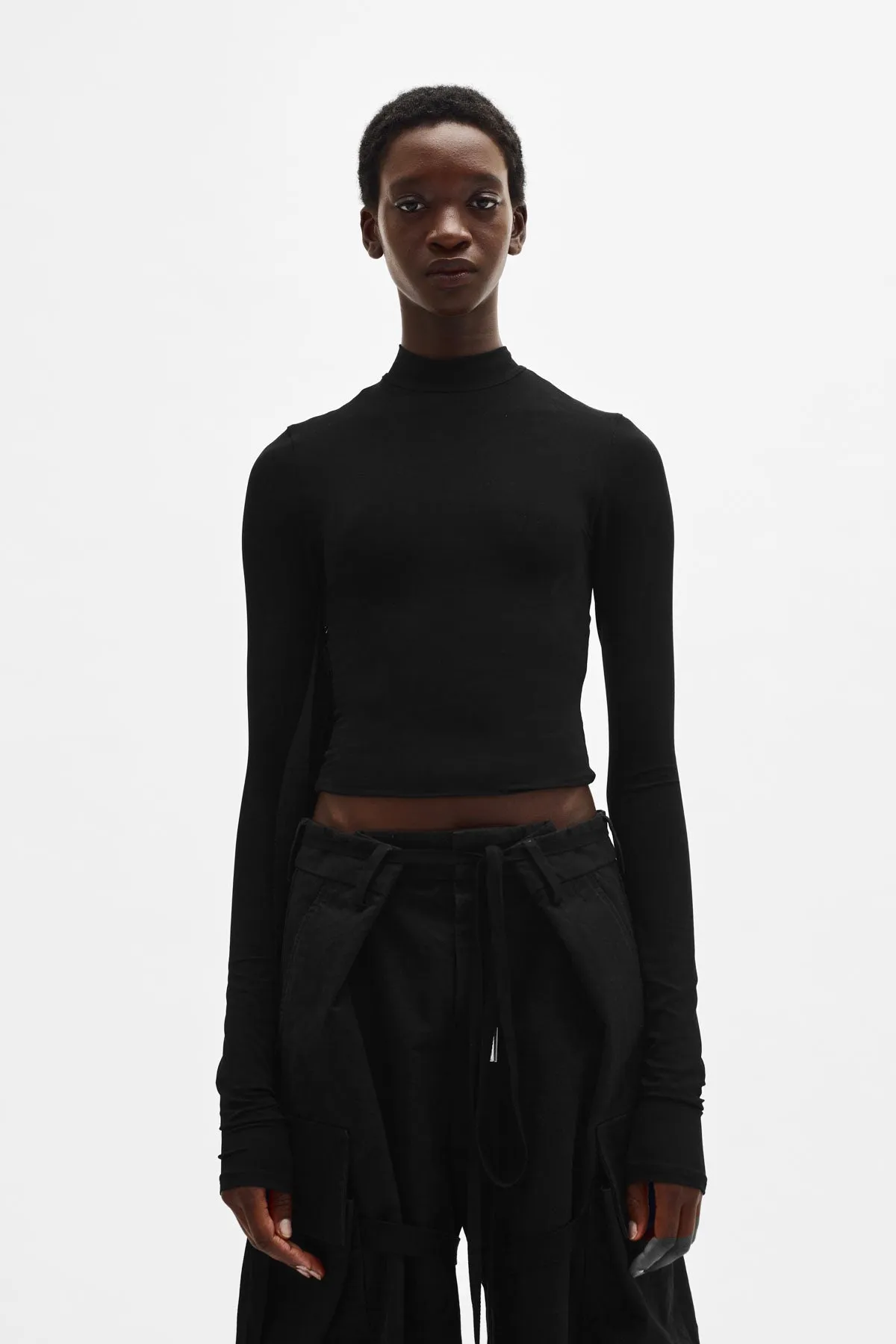Wivan Cropped Long Sleeve Top sold by Ann Demeulemeester