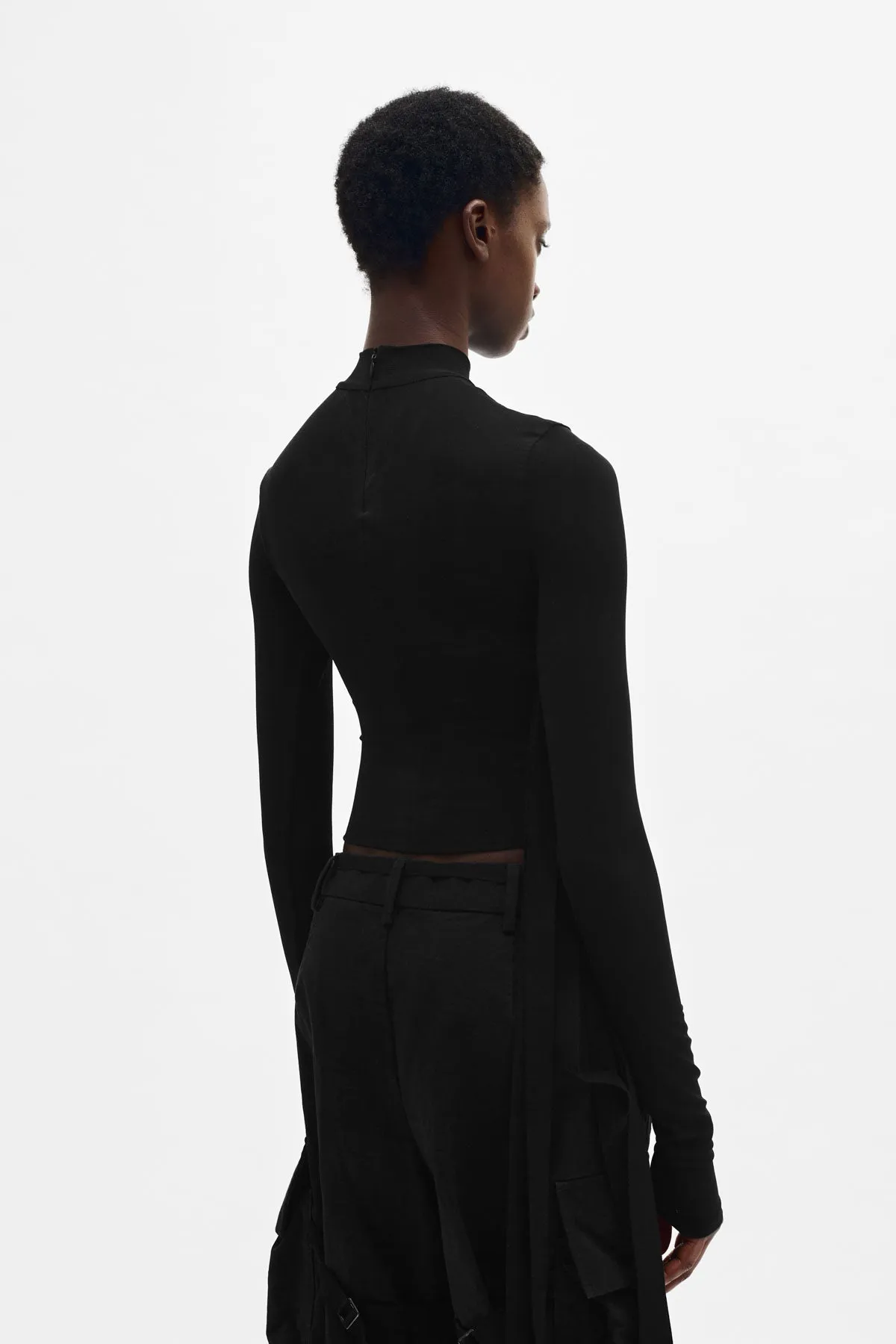 Wivan Cropped Long Sleeve Top sold by Ann Demeulemeester product image thumbnail 3