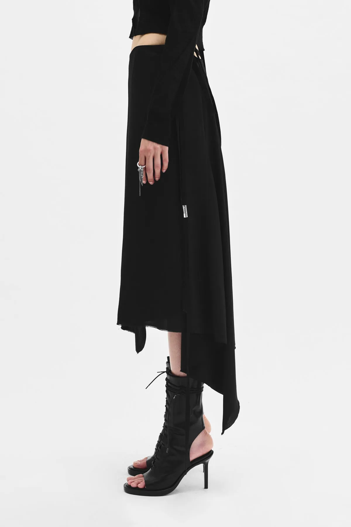 Ylva Mid Wrap Skirt sold by Ann Demeulemeester product image thumbnail 2