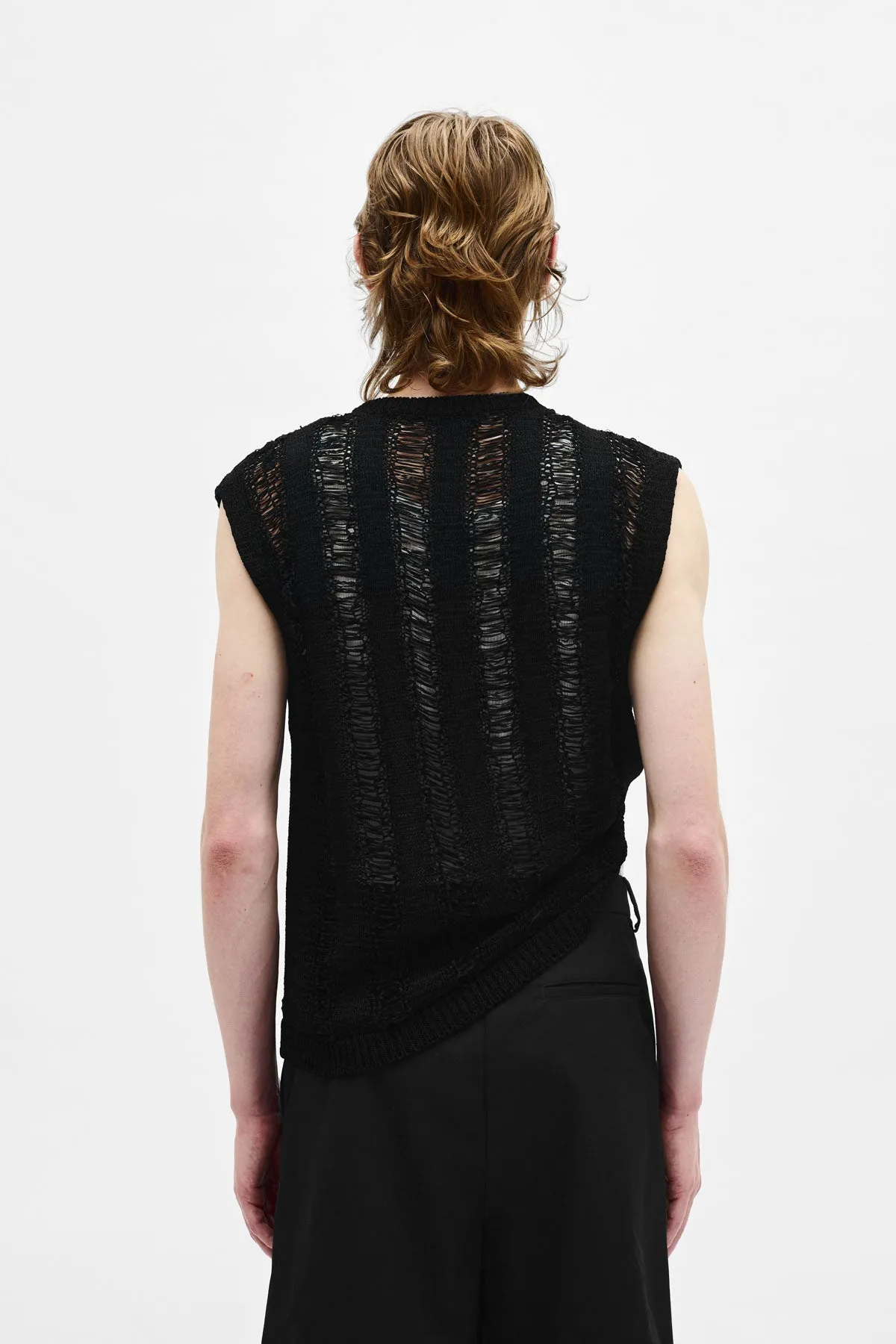 Palmer Ladder Stitch Vest sold by Ann Demeulemeester product image thumbnail 3