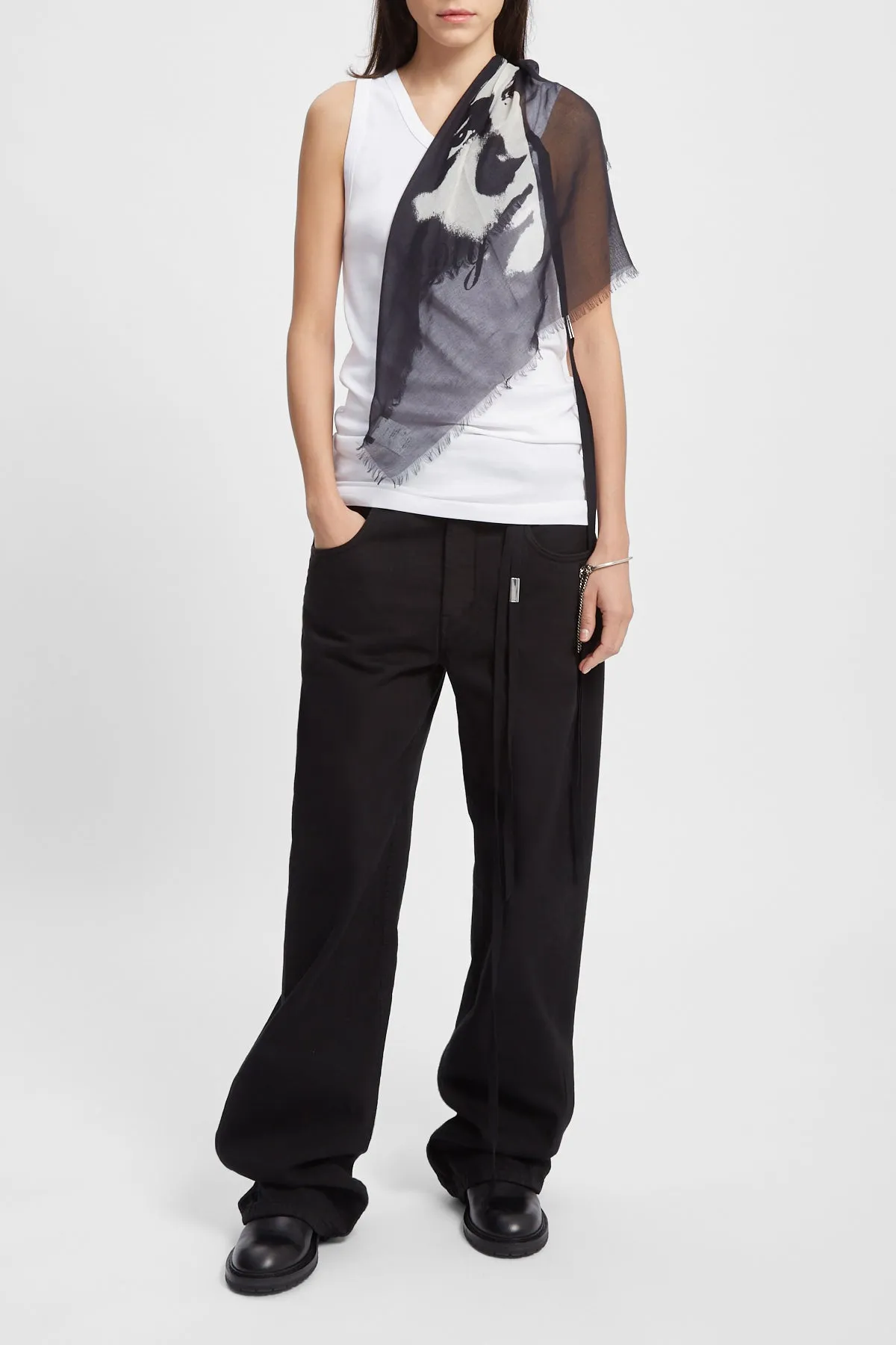 Printed Tin Bandana sold by Ann Demeulemeester product image thumbnail 3