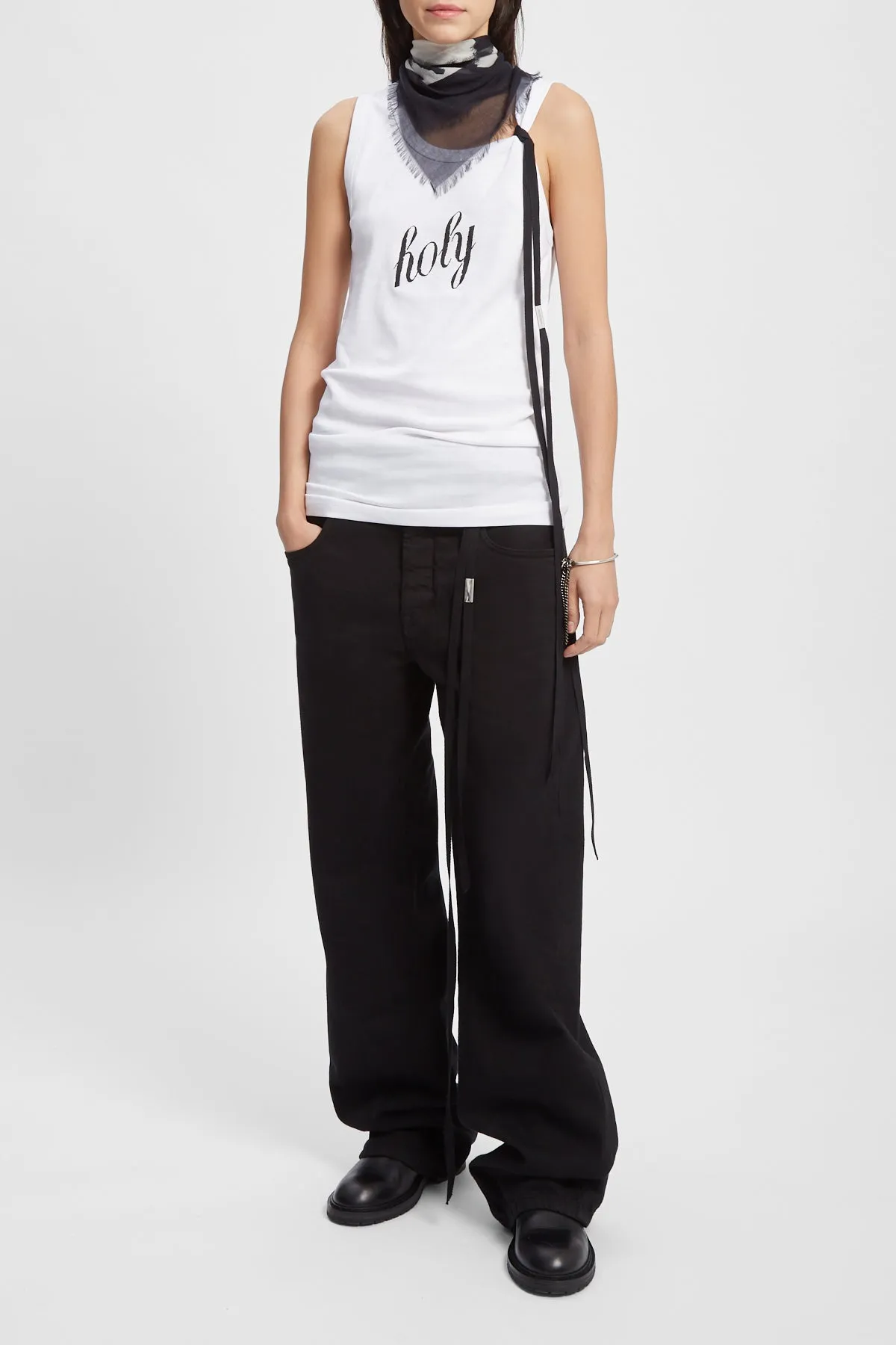 Printed Tin Bandana sold by Ann Demeulemeester product image thumbnail 2