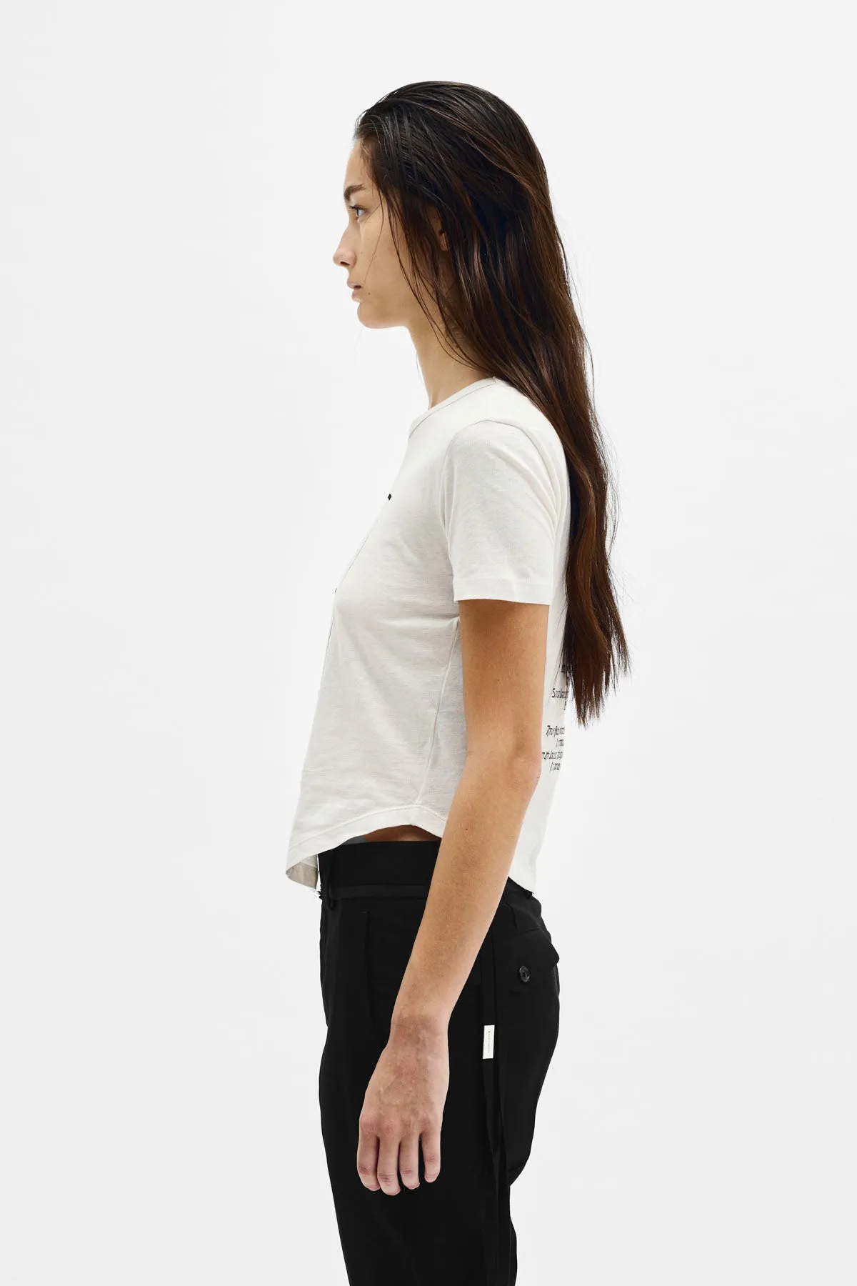Georgette ''Till The End'' Micro T-shirt sold by Ann Demeulemeester product image thumbnail 2