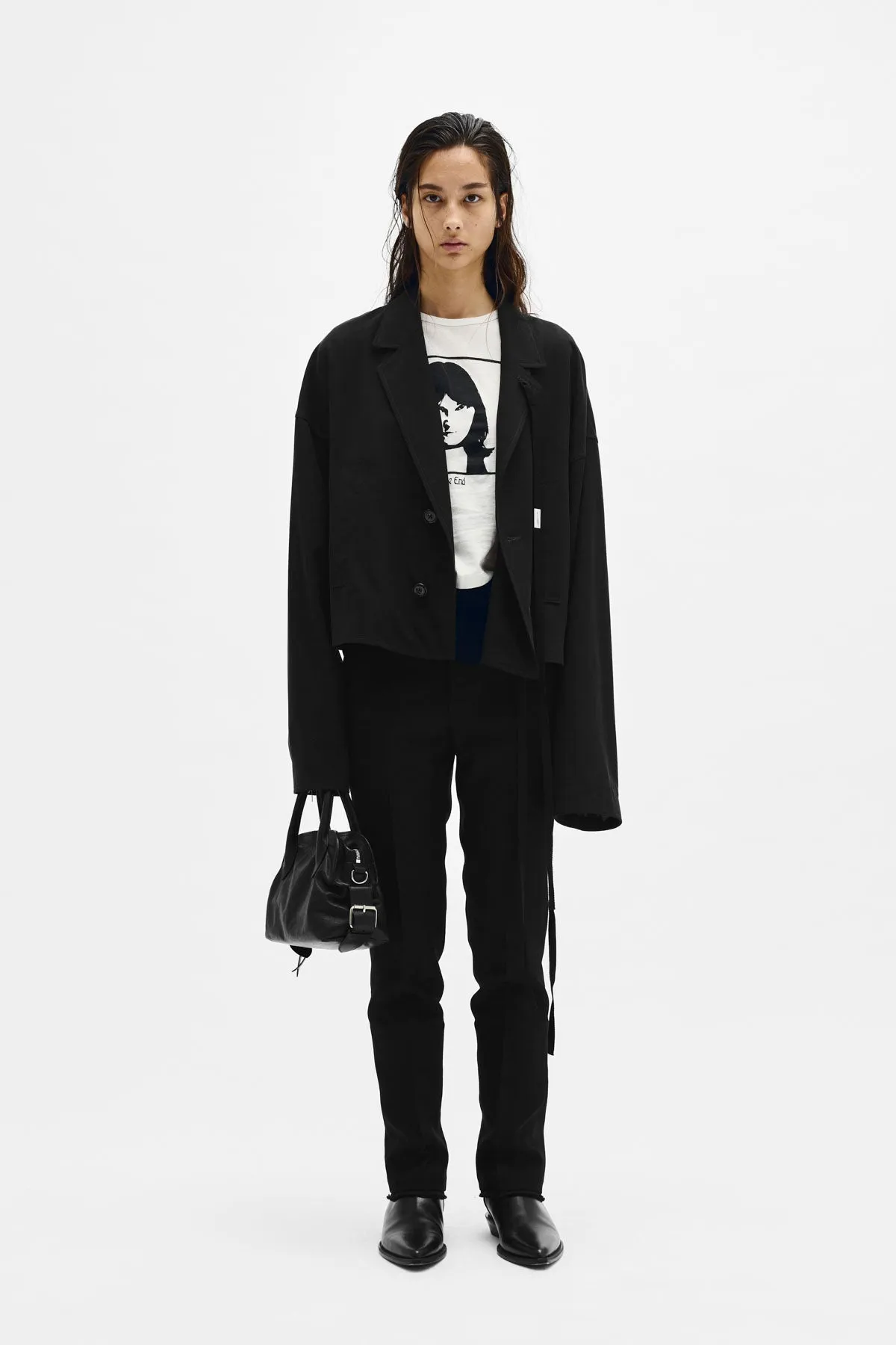 Georgette ''Till The End'' Micro T-shirt sold by Ann Demeulemeester product image thumbnail 4
