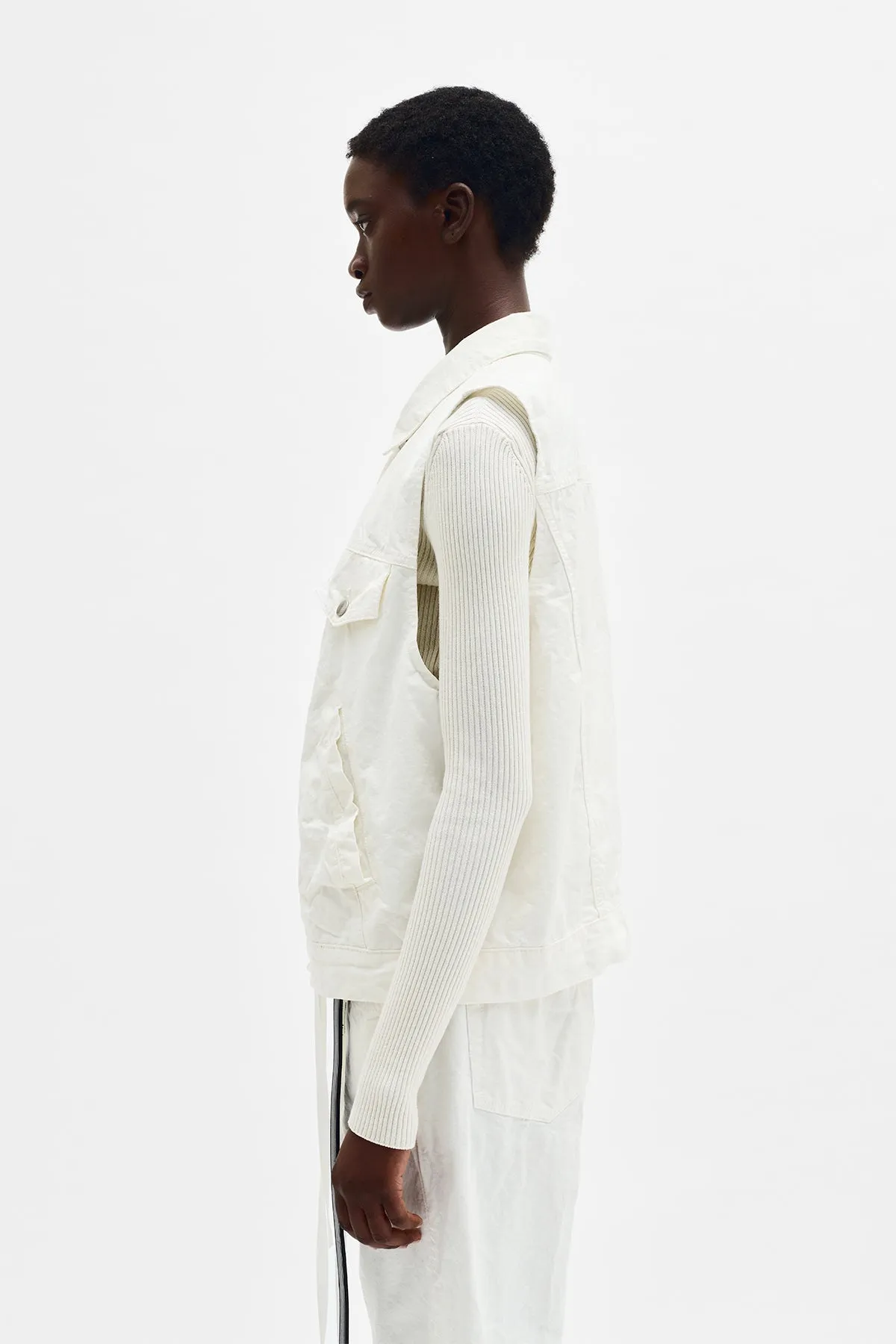 Juliette 5 Pocket High Comfort Sleeveless Jacket sold by Ann Demeulemeester product image thumbnail 2