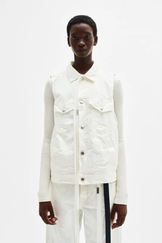 Juliette 5 Pocket High Comfort Sleeveless Jacket made by Ann Demeulemeester
