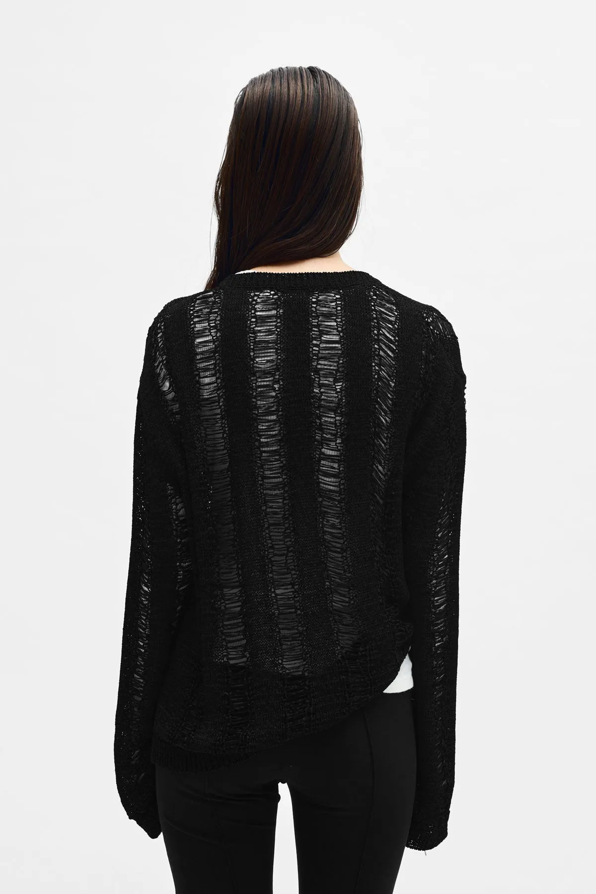 Cilla Ladder Stitch Sweater sold by Ann Demeulemeester product image thumbnail 3