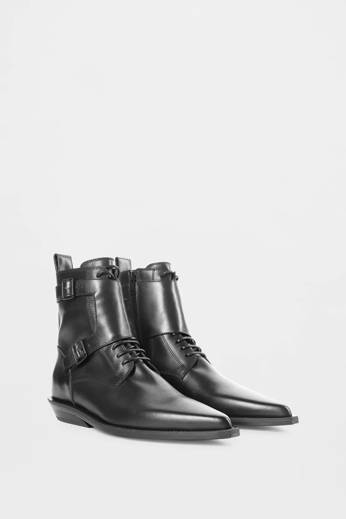 Efro Pointy Monkstrap Ankle Boots sold by Ann Demeulemeester