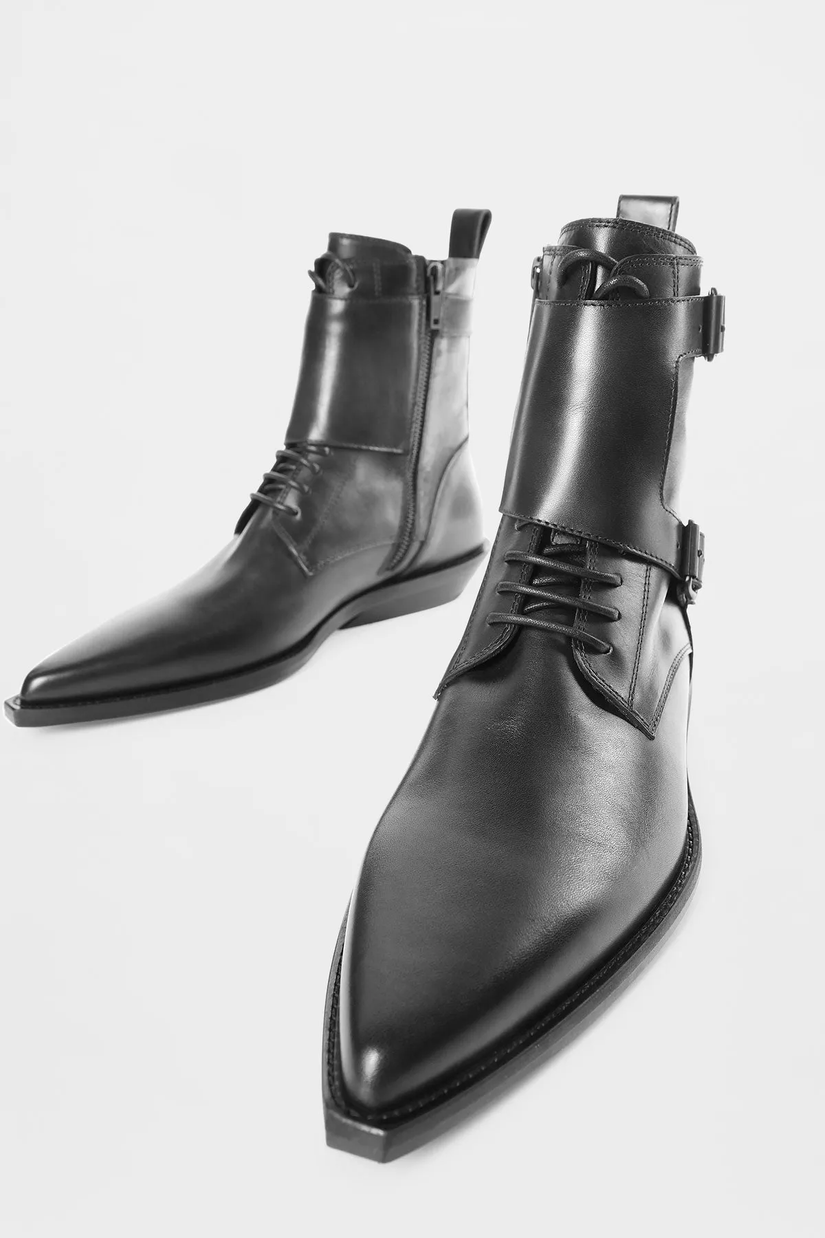 Efro Pointy Monkstrap Ankle Boots sold by Ann Demeulemeester product image thumbnail 3