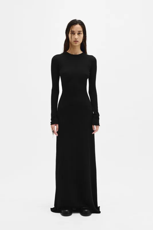 Eva Long Open Back Knitted Dress made by Ann Demeulemeester