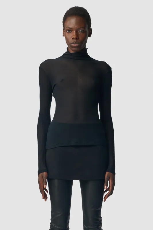 Kaisu Standard Fit Long Sleeve Turtle Neck Tee made by Ann Demeulemeester