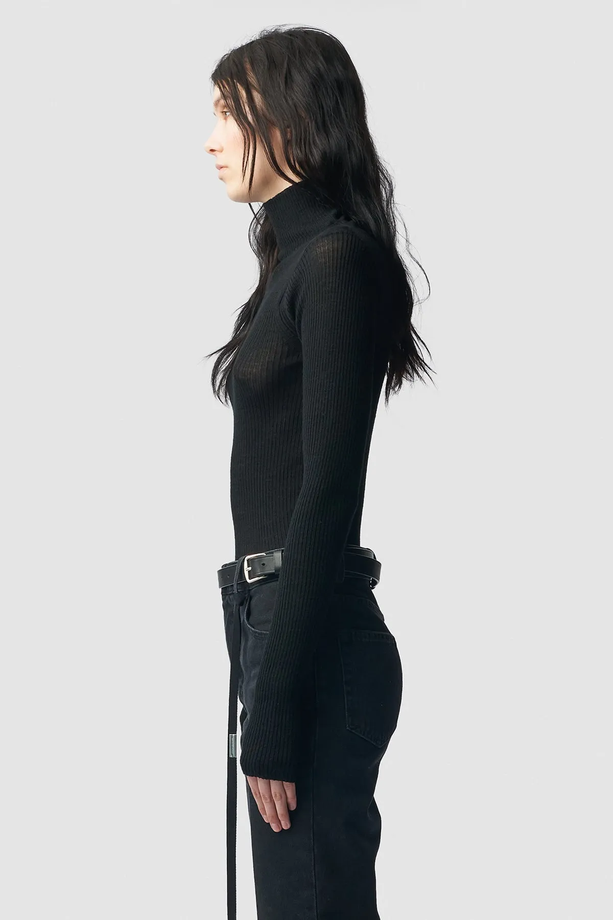 Marlena Rib High Neck Sweater sold by Ann Demeulemeester product image thumbnail 2