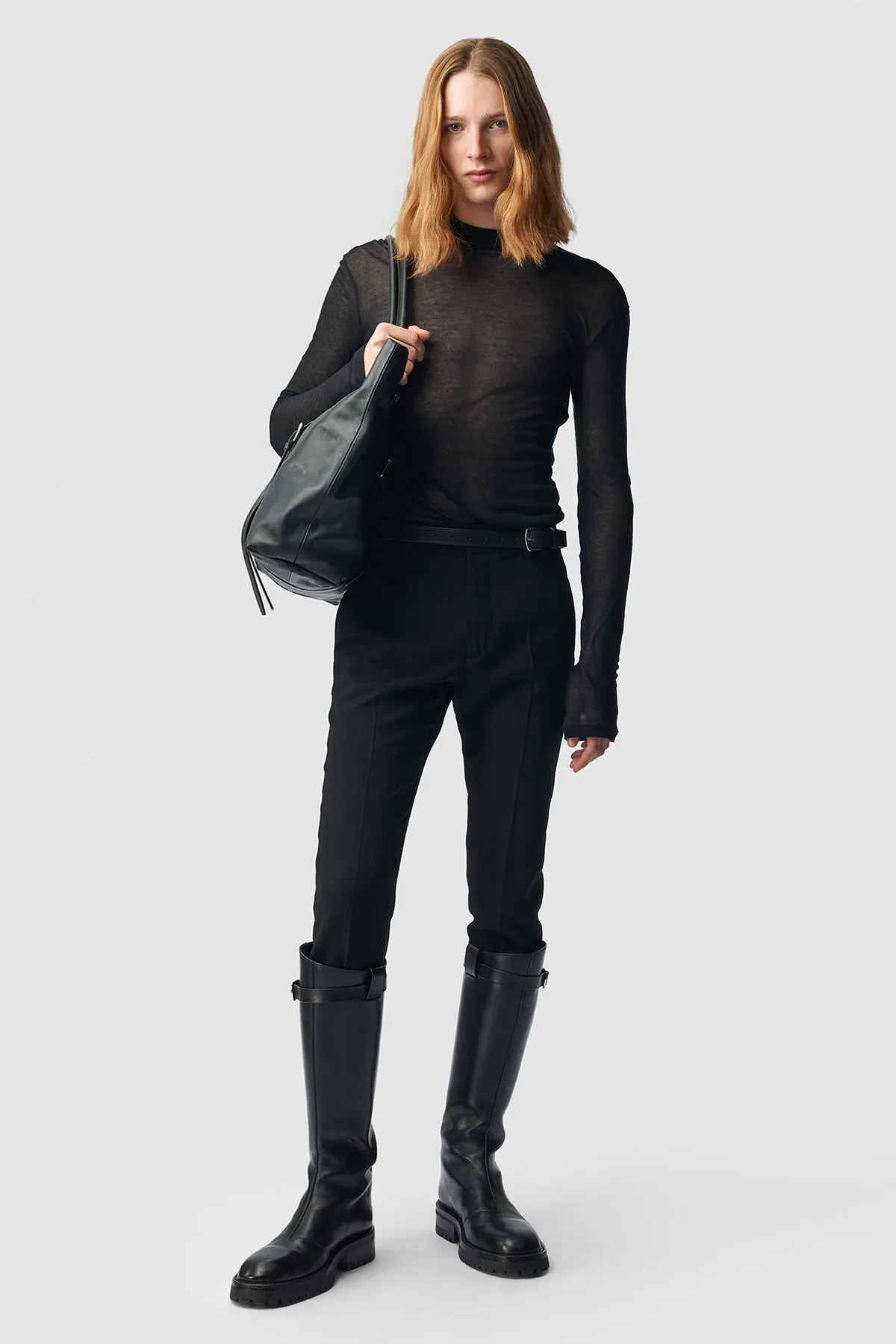 Daneel Standard Fit Long Sleeve Turtle Neck Tee sold by Ann Demeulemeester product image thumbnail 4