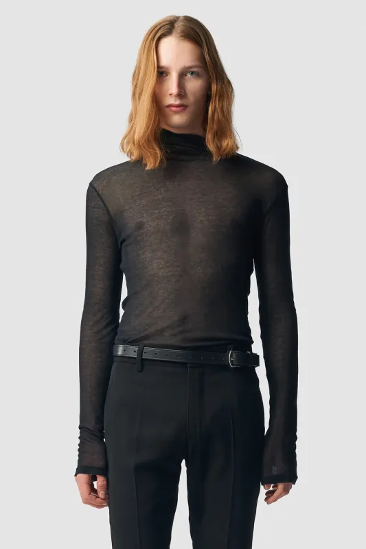 Daneel Standard Fit Long Sleeve Turtle Neck Tee made by Ann Demeulemeester